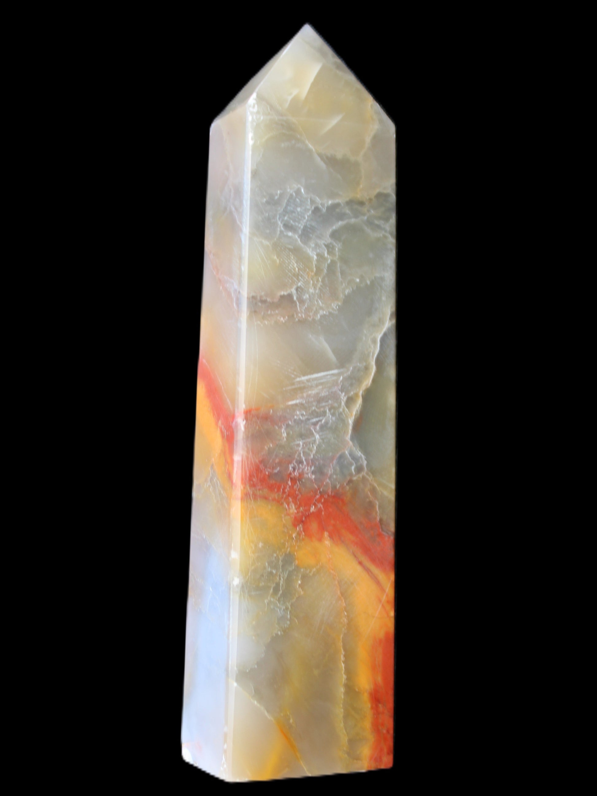 Carnelian Agate obelisk 33*20*133mm 189g Rocks and Things