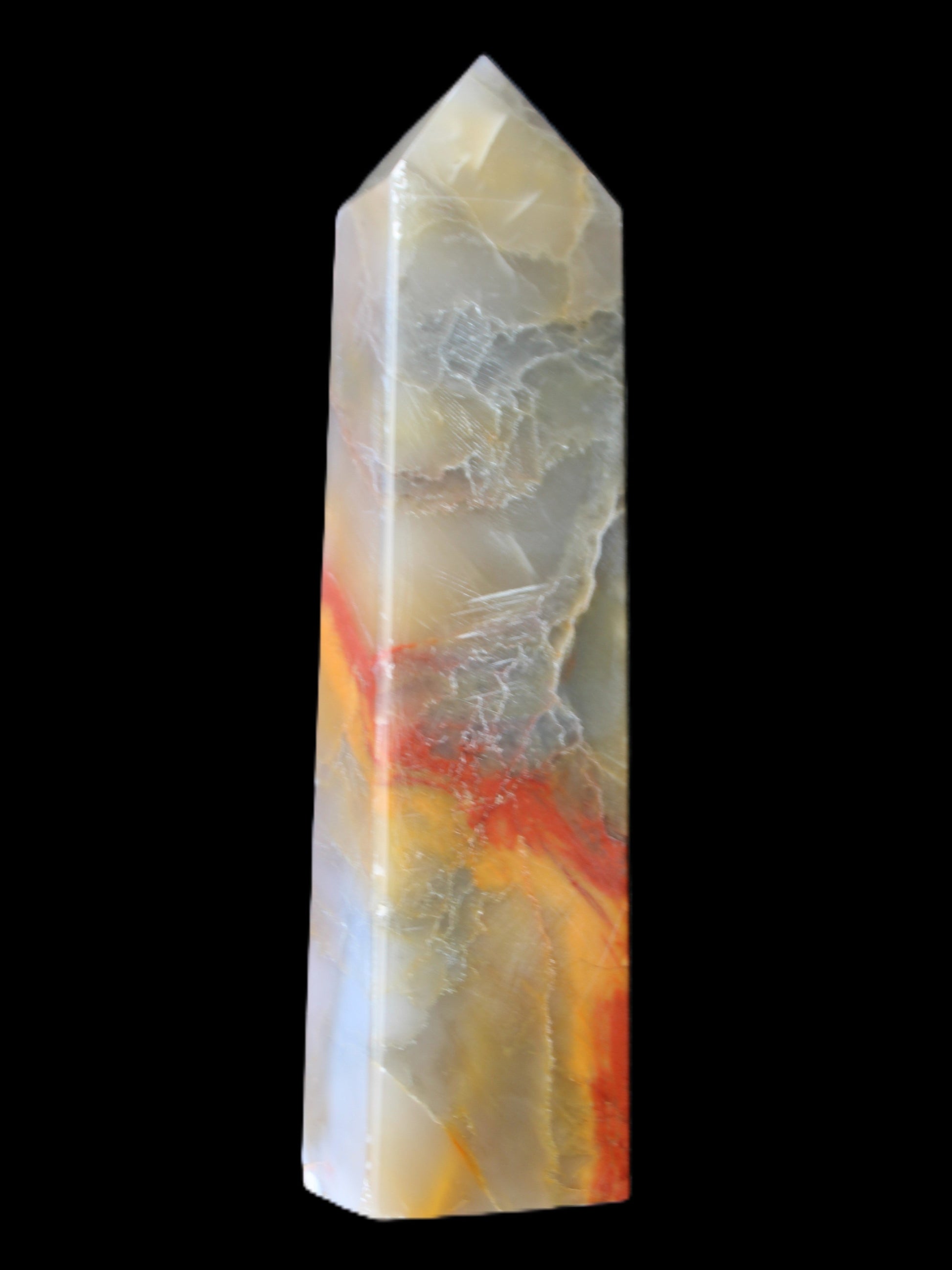 Carnelian Agate obelisk 33*20*133mm 189g Rocks and Things