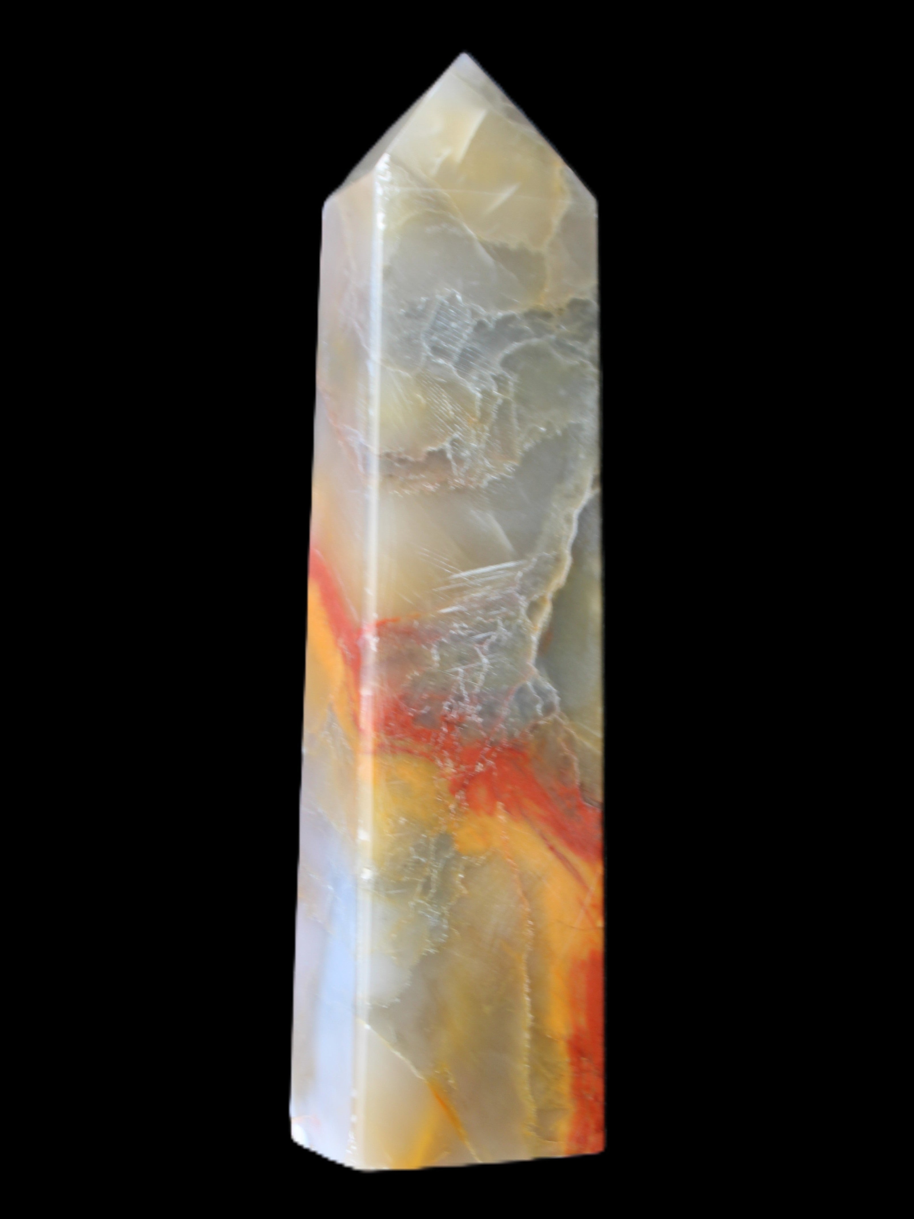 Carnelian Agate obelisk 33*20*133mm 189g Rocks and Things