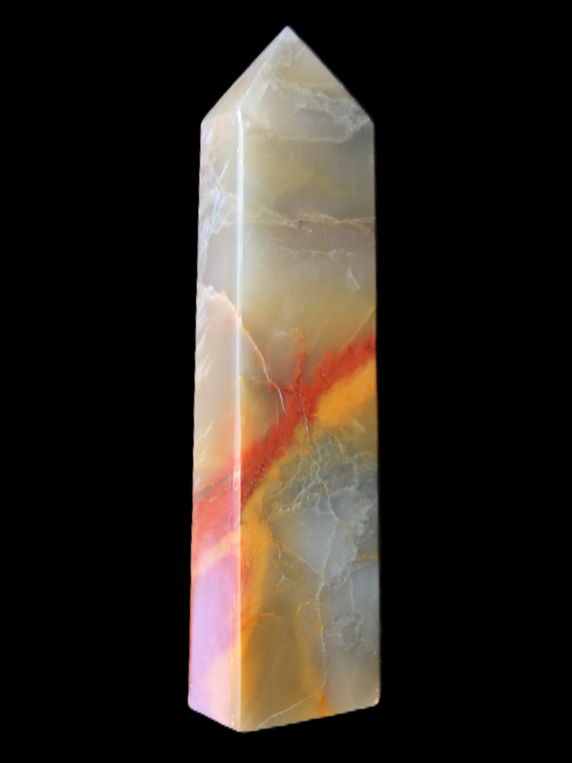 Carnelian Agate obelisk 33*20*133mm 189g Rocks and Things