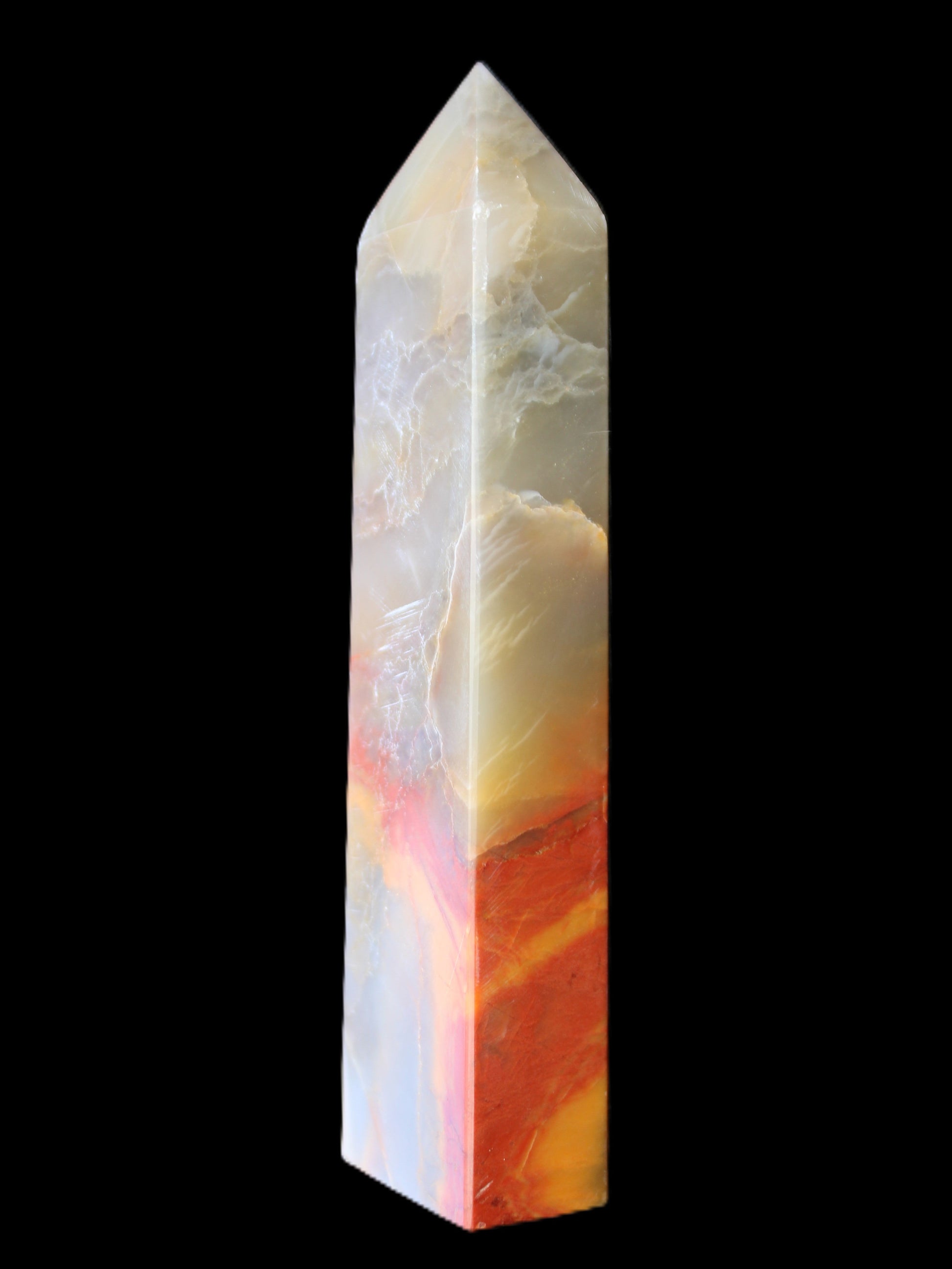 Carnelian Agate obelisk 33*20*133mm 189g Rocks and Things