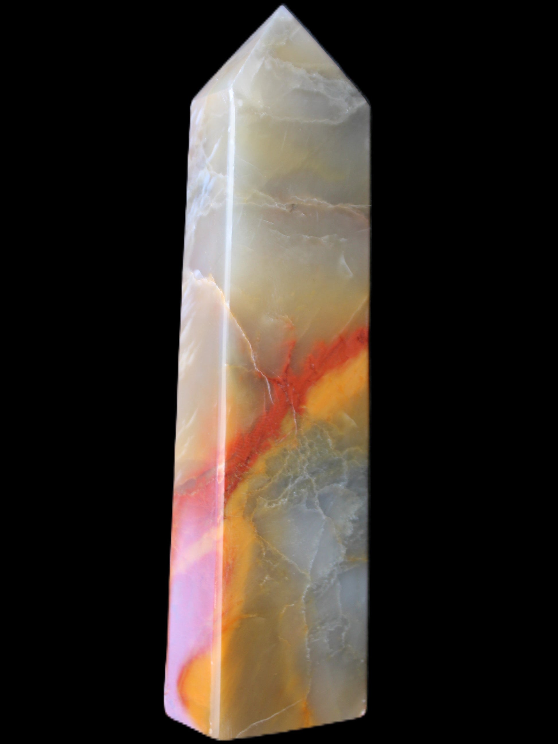 Carnelian Agate obelisk 33*20*133mm 189g Rocks and Things