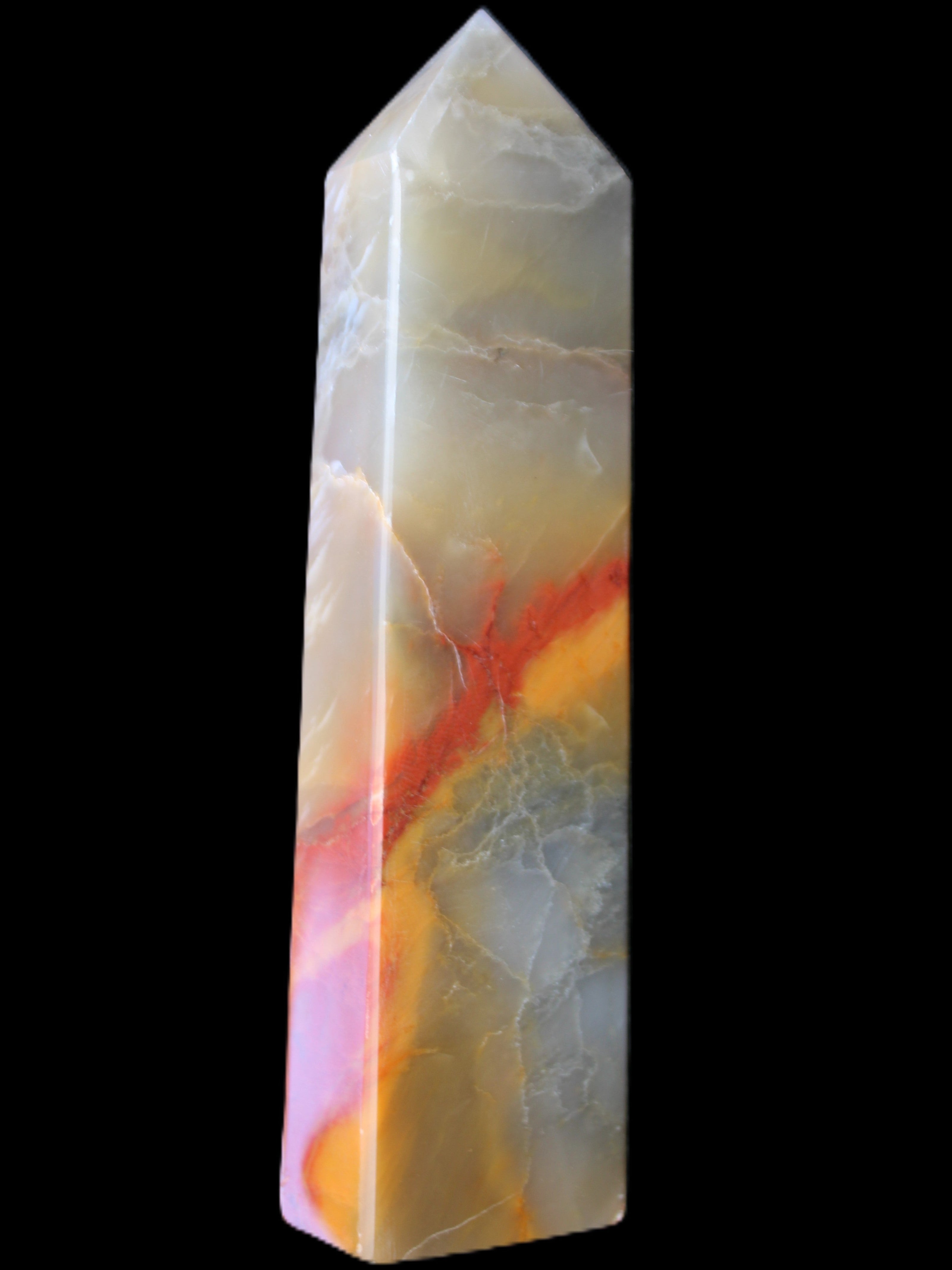Carnelian Agate obelisk 33*20*133mm 189g Rocks and Things