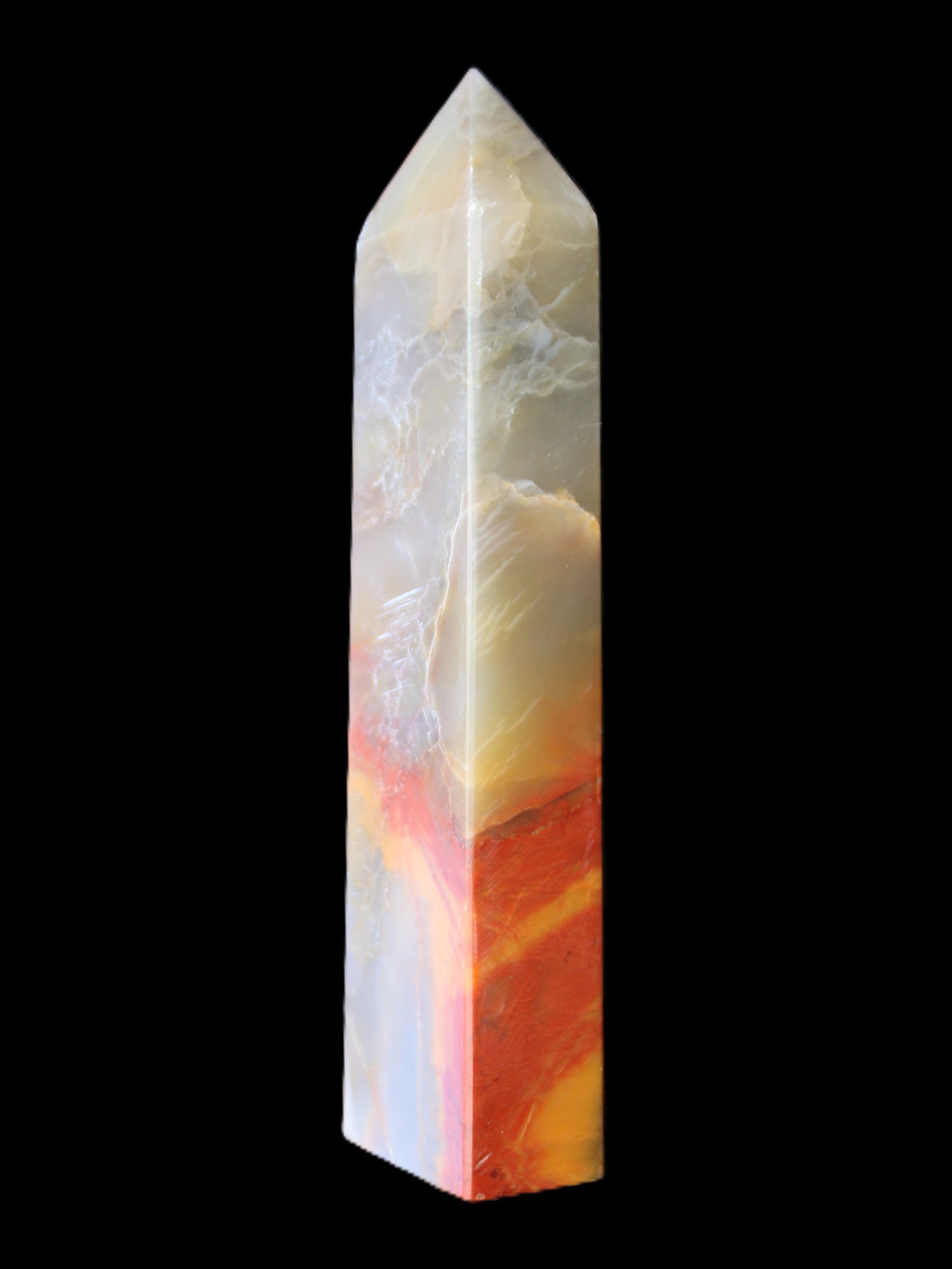 Carnelian Agate obelisk 33*20*133mm 189g Rocks and Things