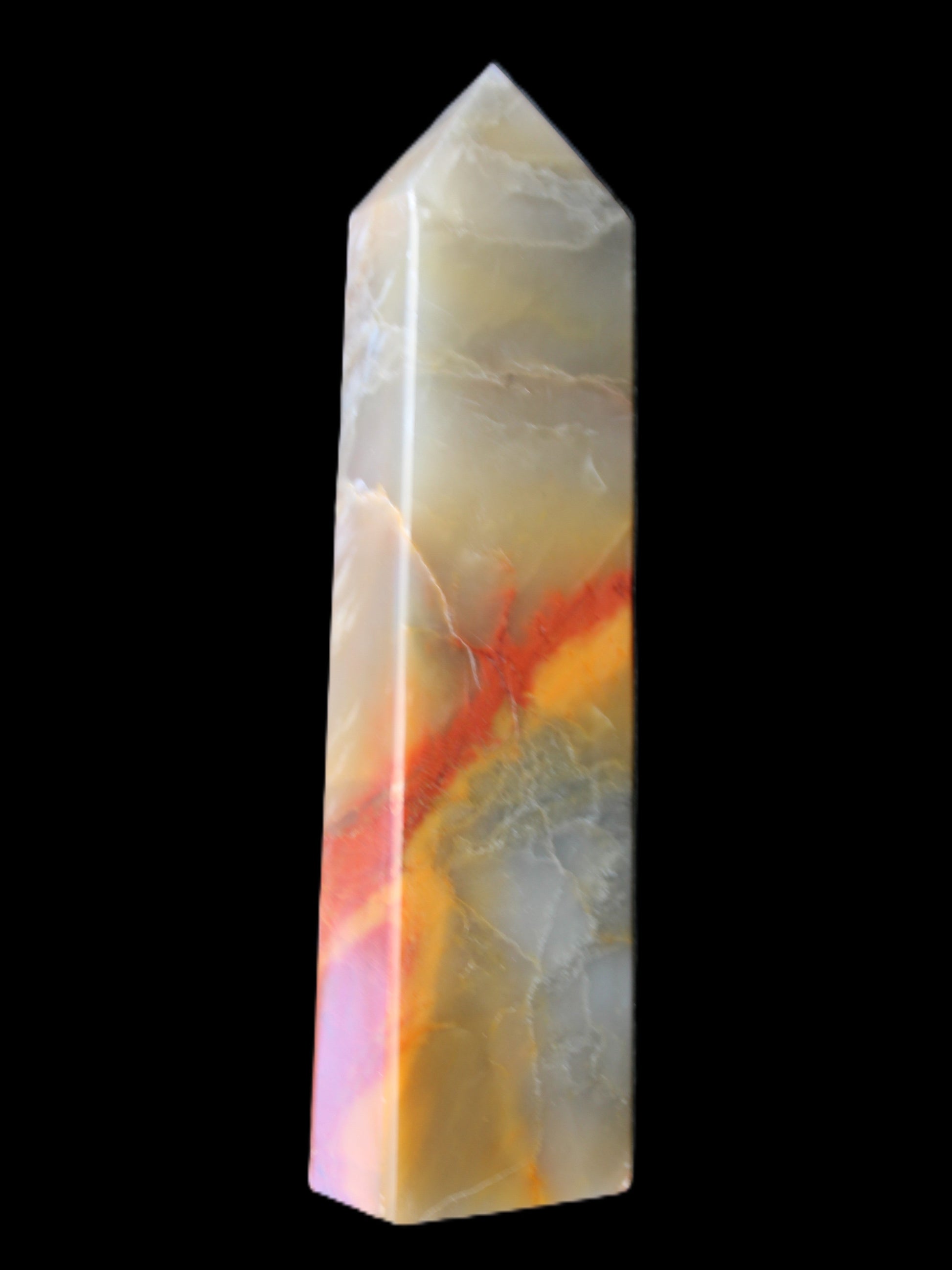 Carnelian Agate obelisk 33*20*133mm 189g Rocks and Things