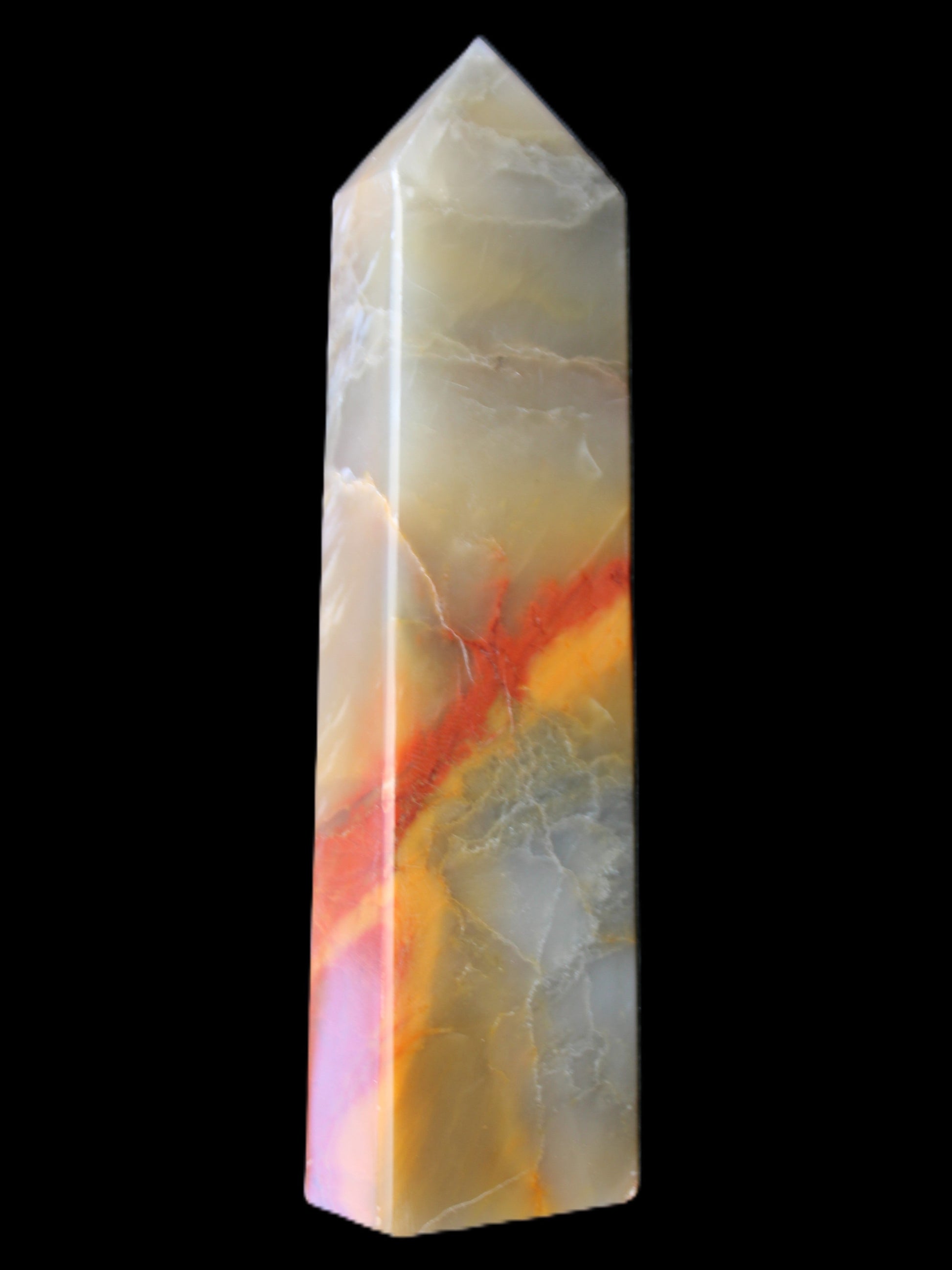 Carnelian Agate obelisk 33*20*133mm 189g Rocks and Things