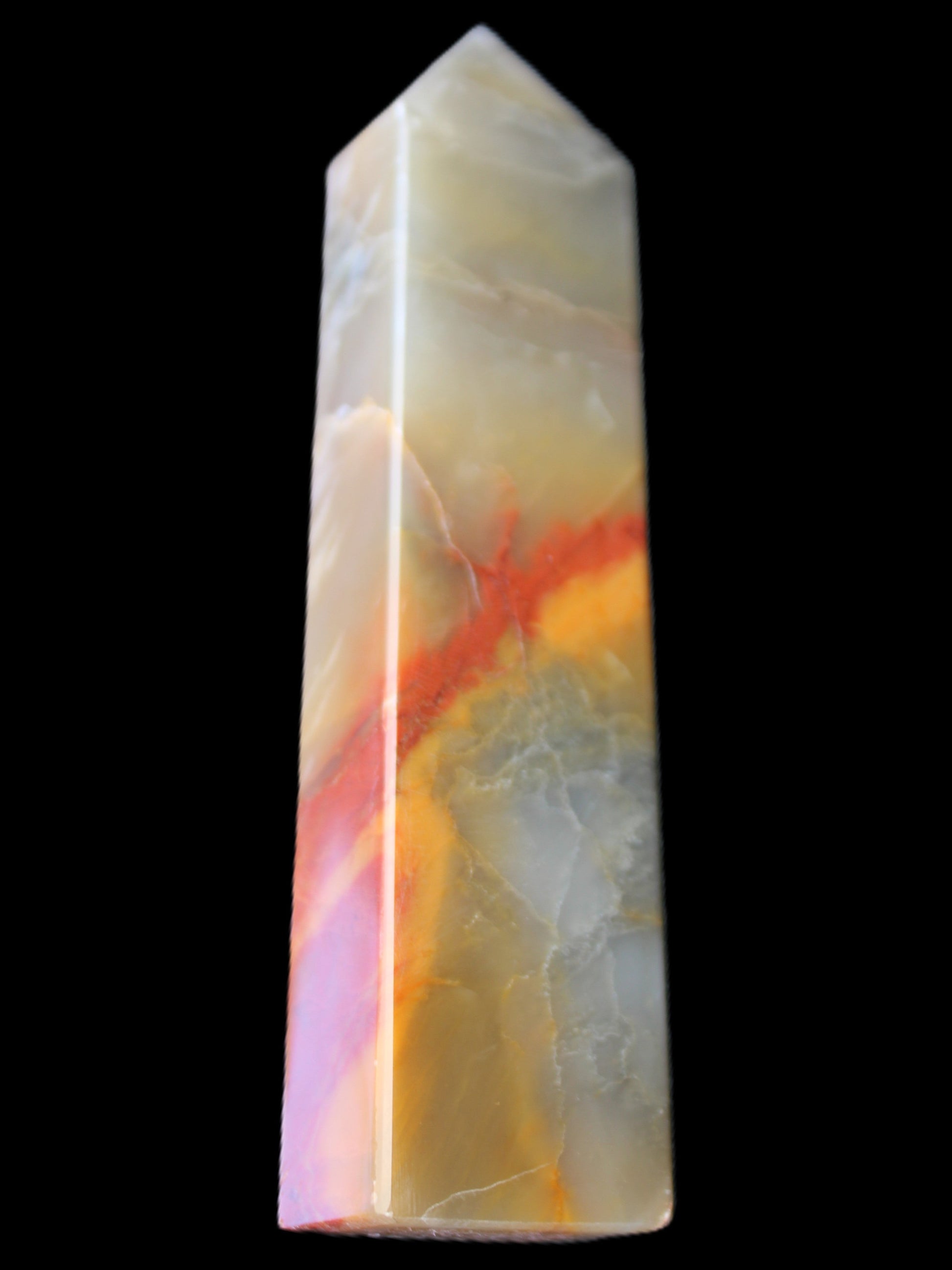 Carnelian Agate obelisk 33*20*133mm 189g Rocks and Things