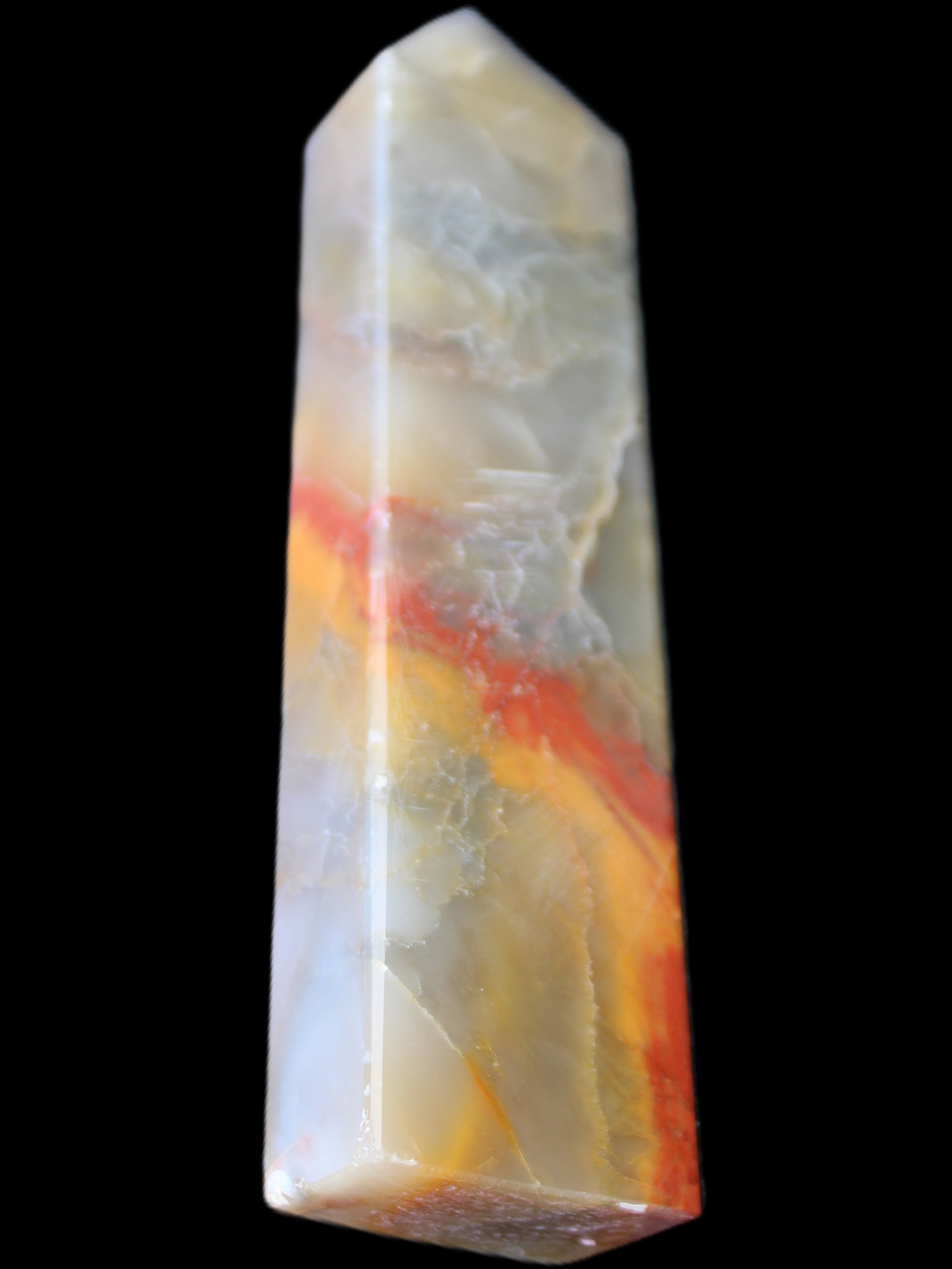 Carnelian Agate obelisk 33*20*133mm 189g Rocks and Things