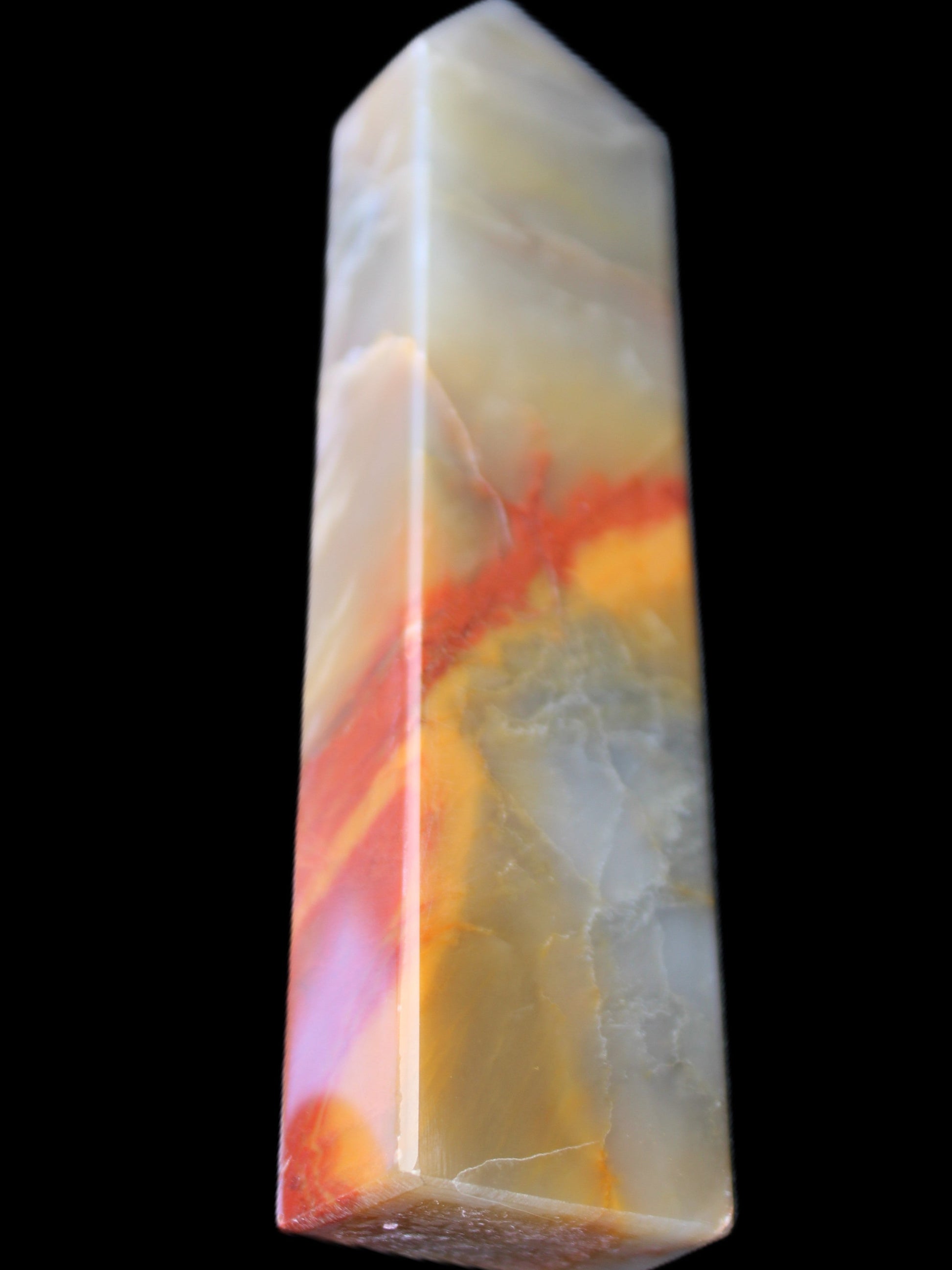 Carnelian Agate obelisk 33*20*133mm 189g Rocks and Things