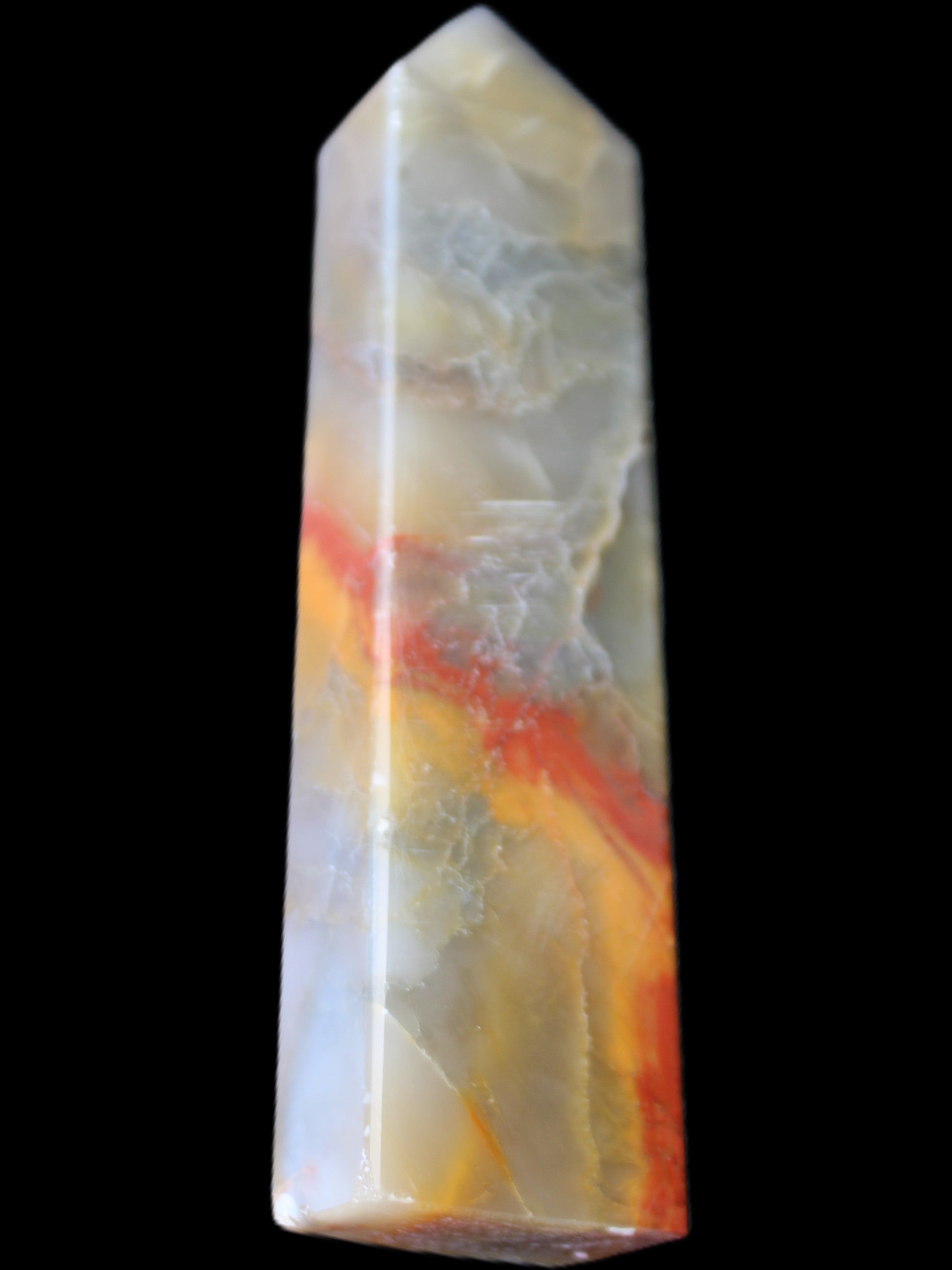 Carnelian Agate obelisk 33*20*133mm 189g Rocks and Things