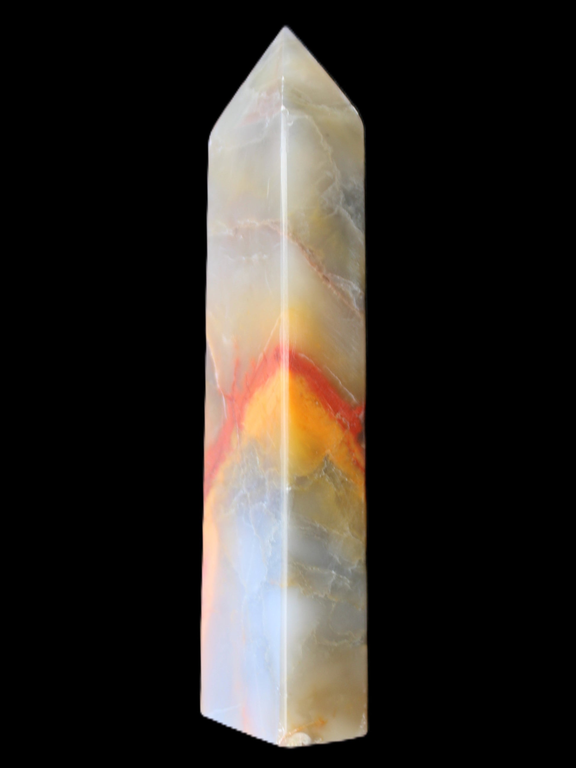 Carnelian Agate obelisk 33*20*133mm 189g Rocks and Things