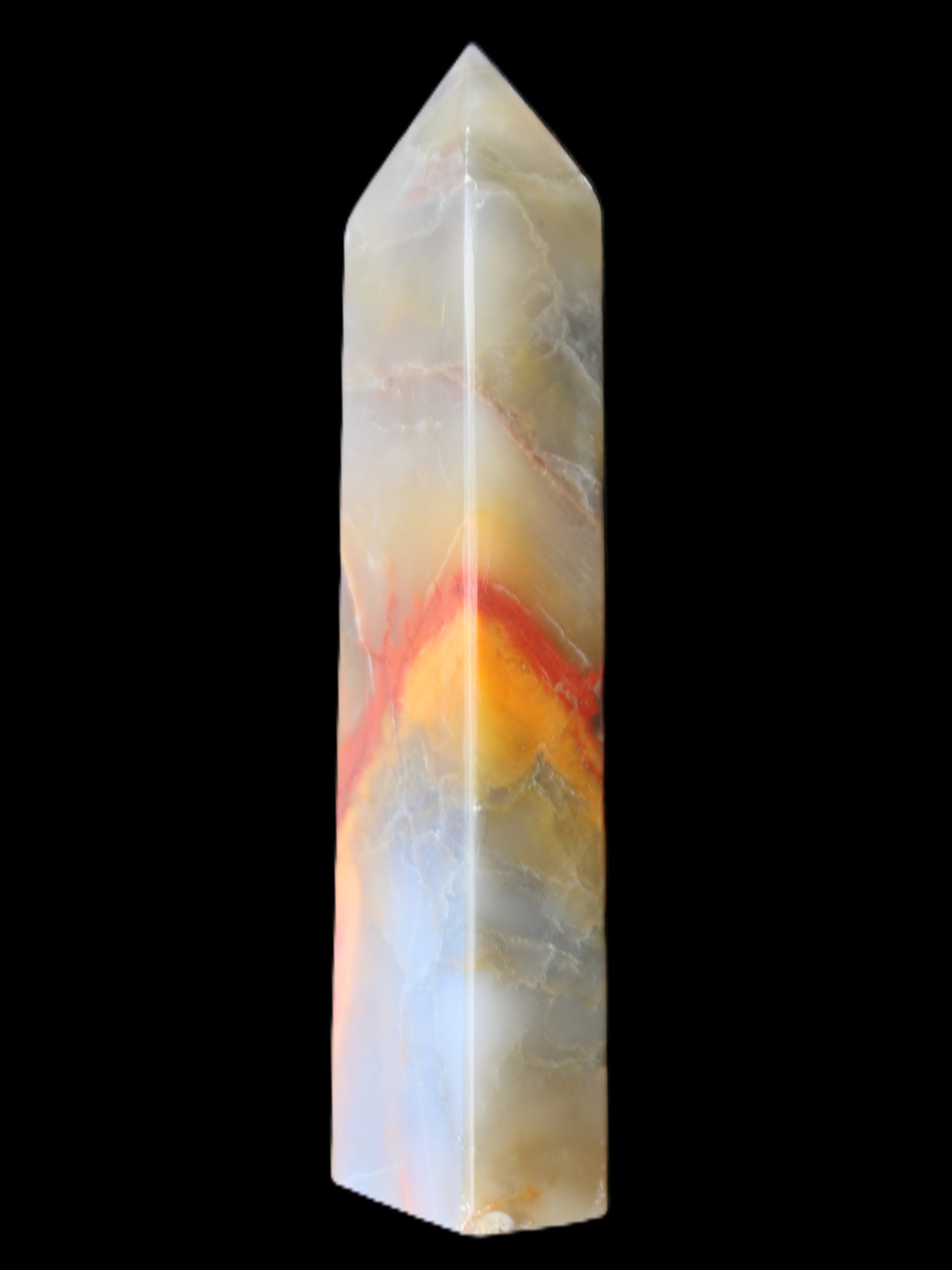 Carnelian Agate obelisk 33*20*133mm 189g Rocks and Things