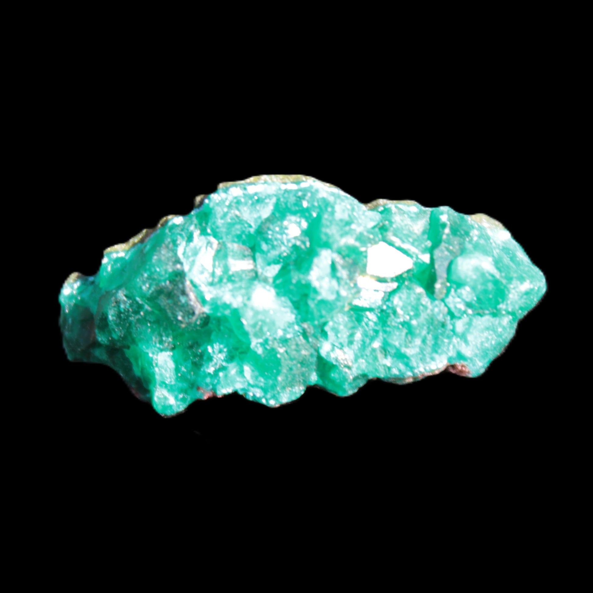 Green Dioptase specimen from the Congo 30*6*14mm 35ct 7.0g in broad sunshine - Rocks and Things Store