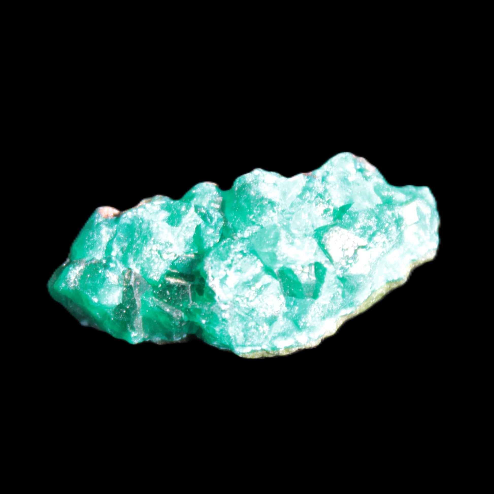 Green Dioptase specimen from the Congo 30*6*14mm 35ct 7.0g in broad sunshine - Rocks and Things Store