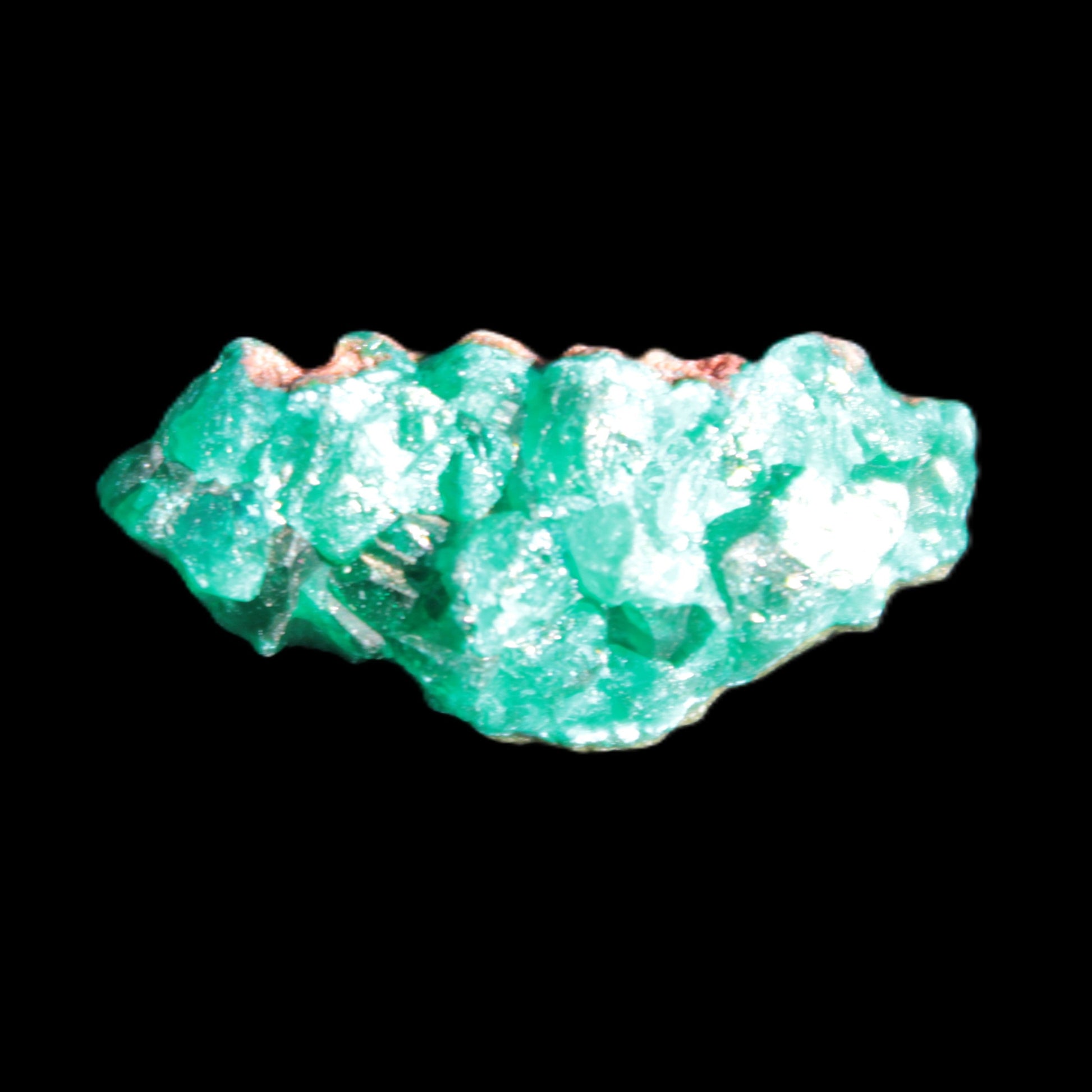 Green Dioptase specimen from the Congo 30*6*14mm 35ct 7.0g in broad sunshine - Rocks and Things Store