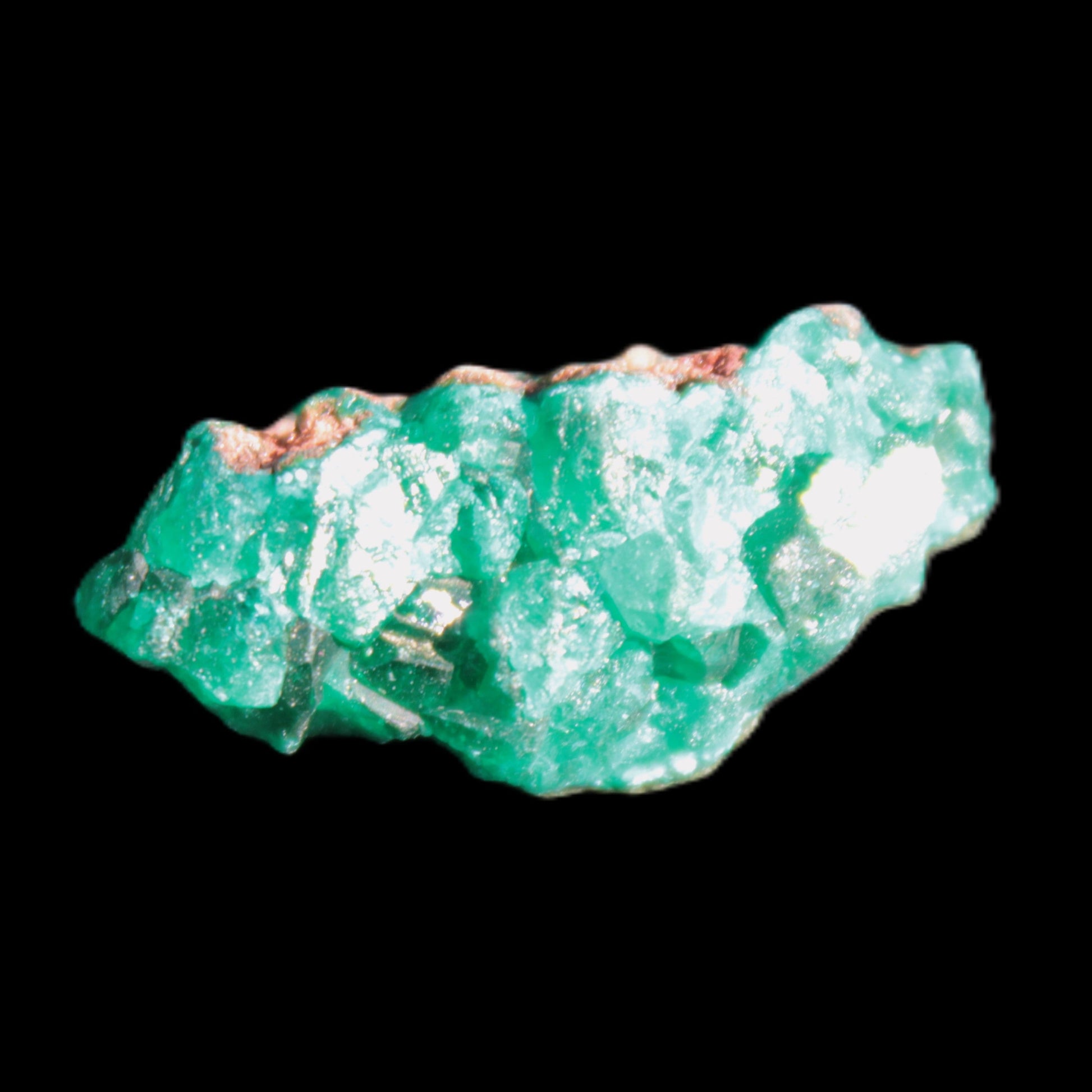 Green Dioptase specimen from the Congo 30*6*14mm 35ct 7.0g in broad sunshine - Rocks and Things Store