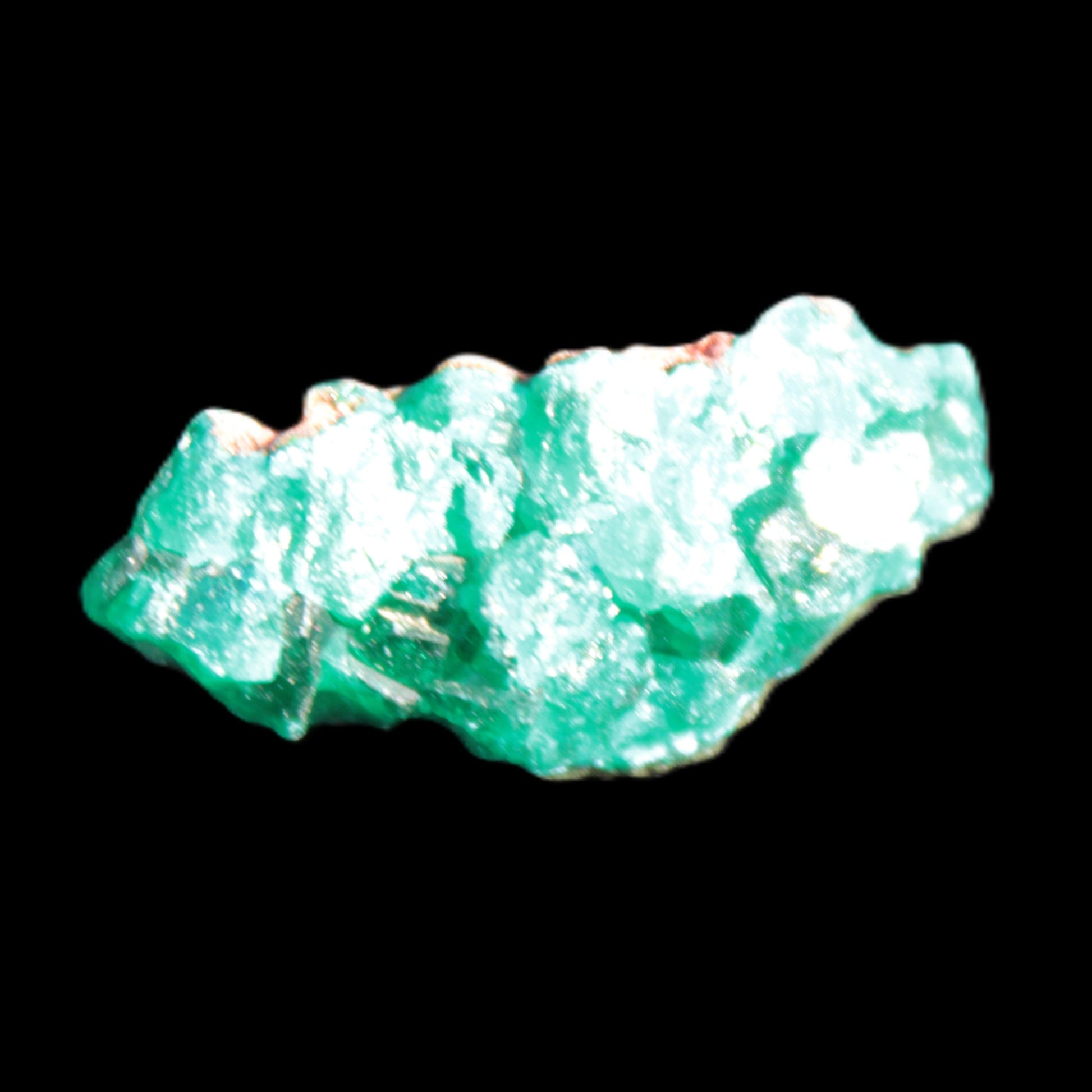 Green Dioptase specimen from the Congo 30*6*14mm 35ct 7.0g in broad sunshine - Rocks and Things Store