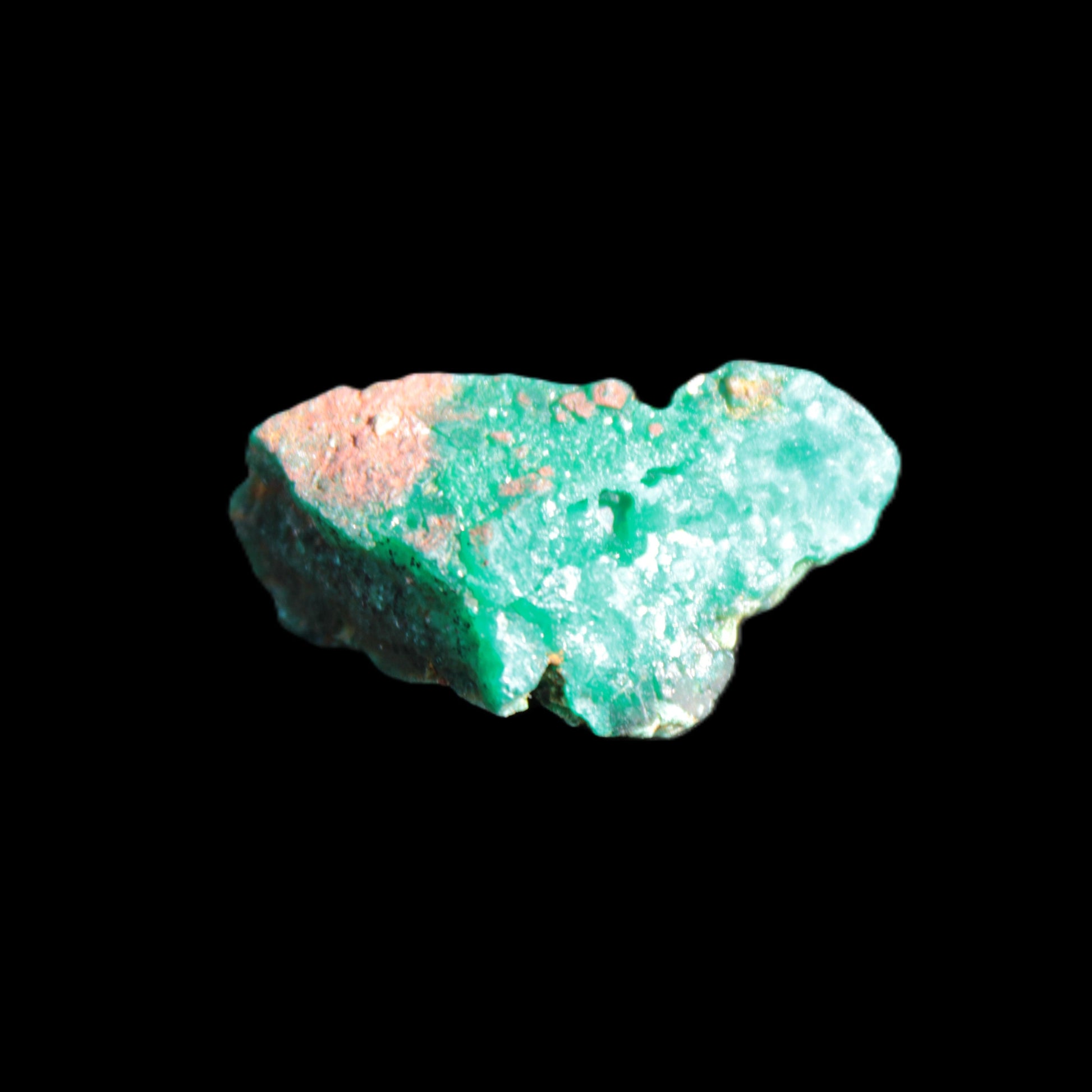 Green Dioptase specimen from the Congo 29*12*14mm 38ct 7.6g in bright sunshine - Rocks and Things Store