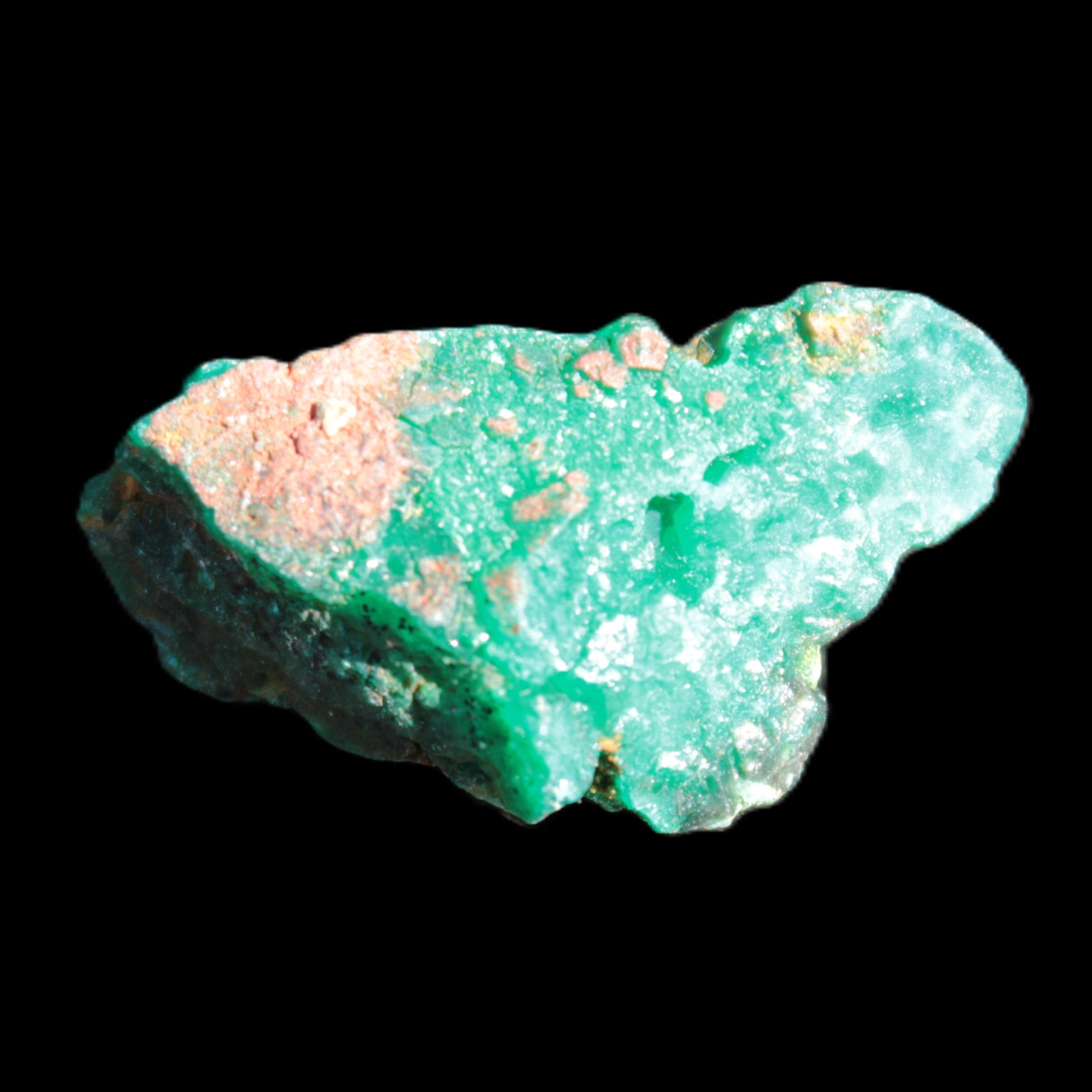 Green Dioptase specimen from the Congo 29*12*14mm 38ct 7.6g in bright sunshine - Rocks and Things Store