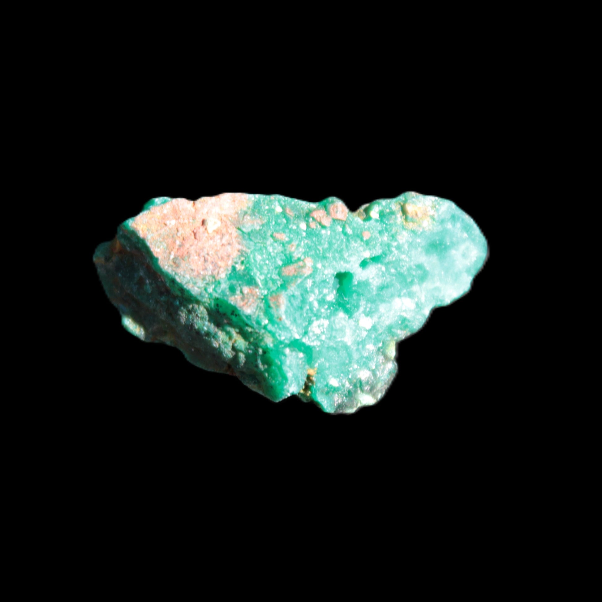 Green Dioptase specimen from the Congo 29*12*14mm 38ct 7.6g in bright sunshine - Rocks and Things Store