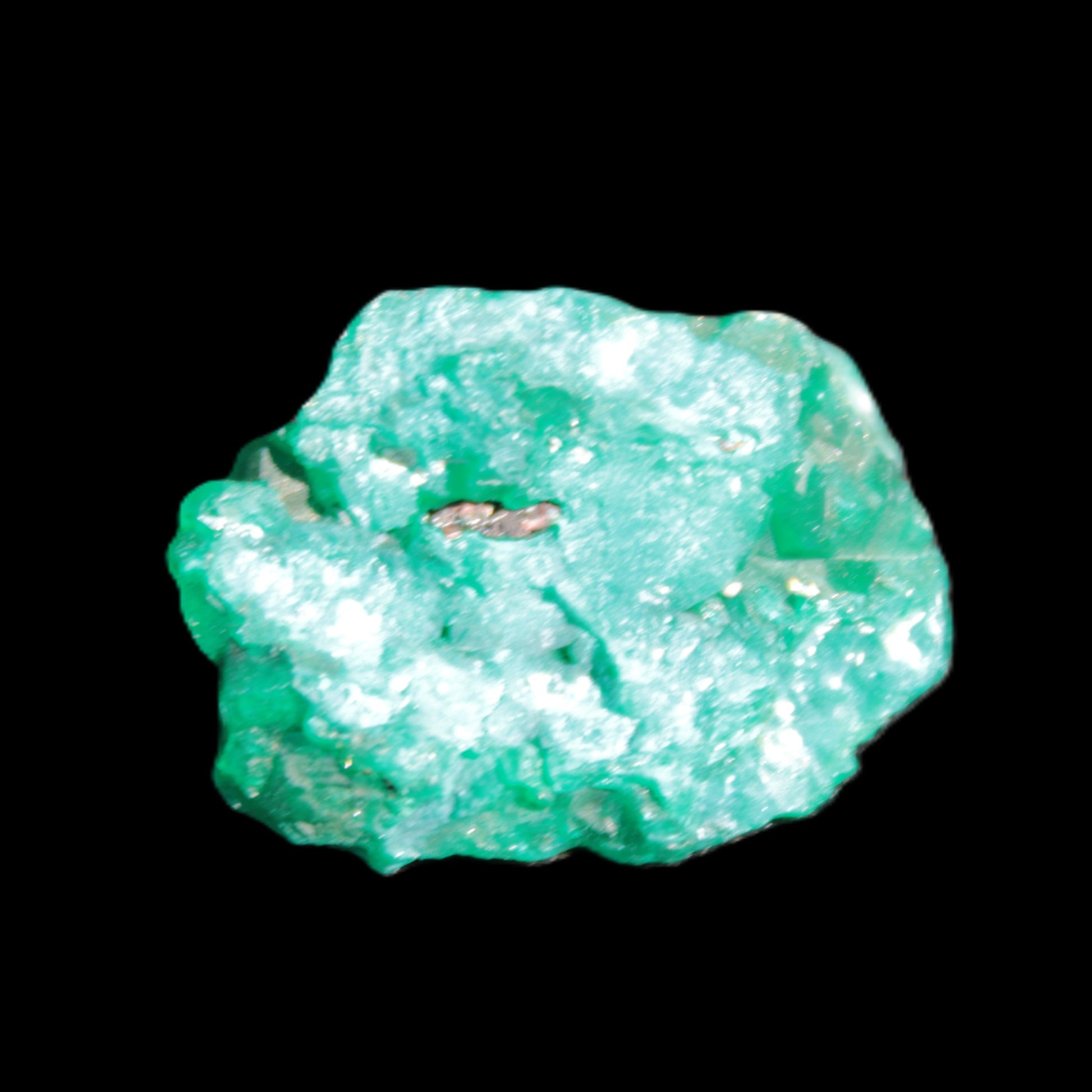 Green Dioptase specimen from the Congo 26*11*23mm 50ct 10g in bright sunshine - Rocks and Things Store