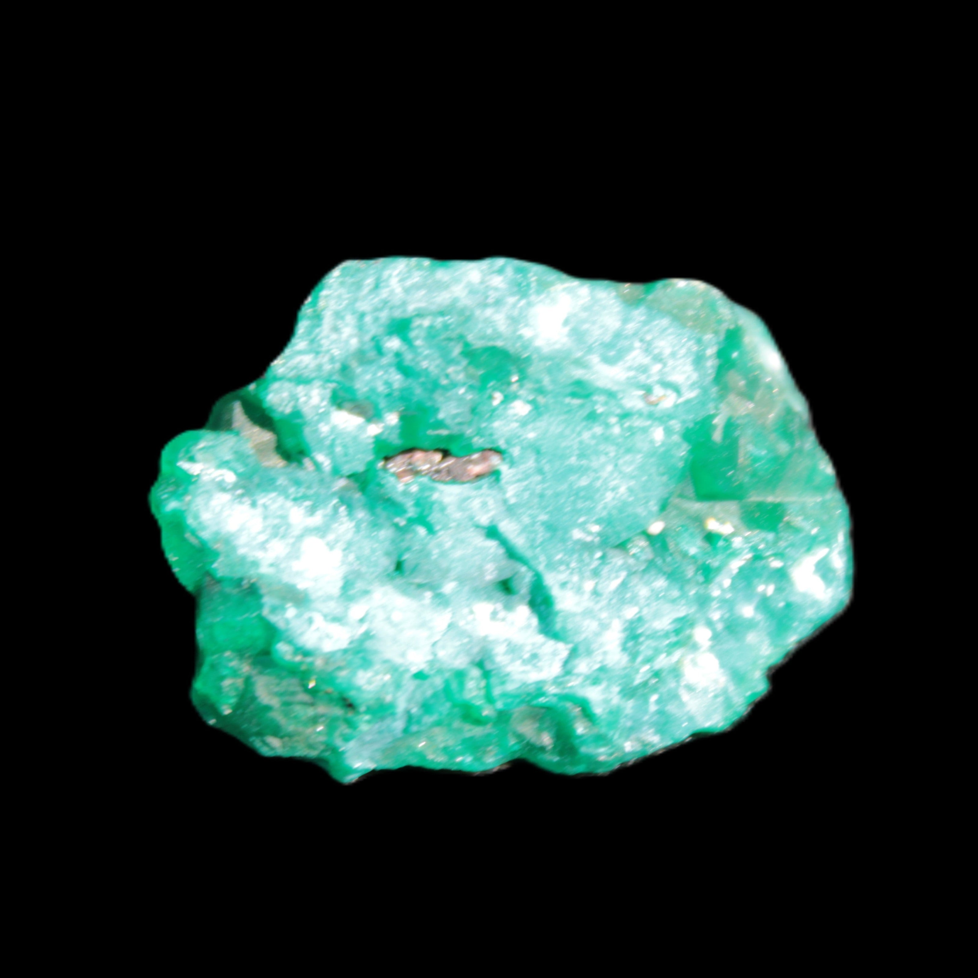 Green Dioptase specimen from the Congo 26*11*23mm 50ct 10g in bright sunshine - Rocks and Things Store