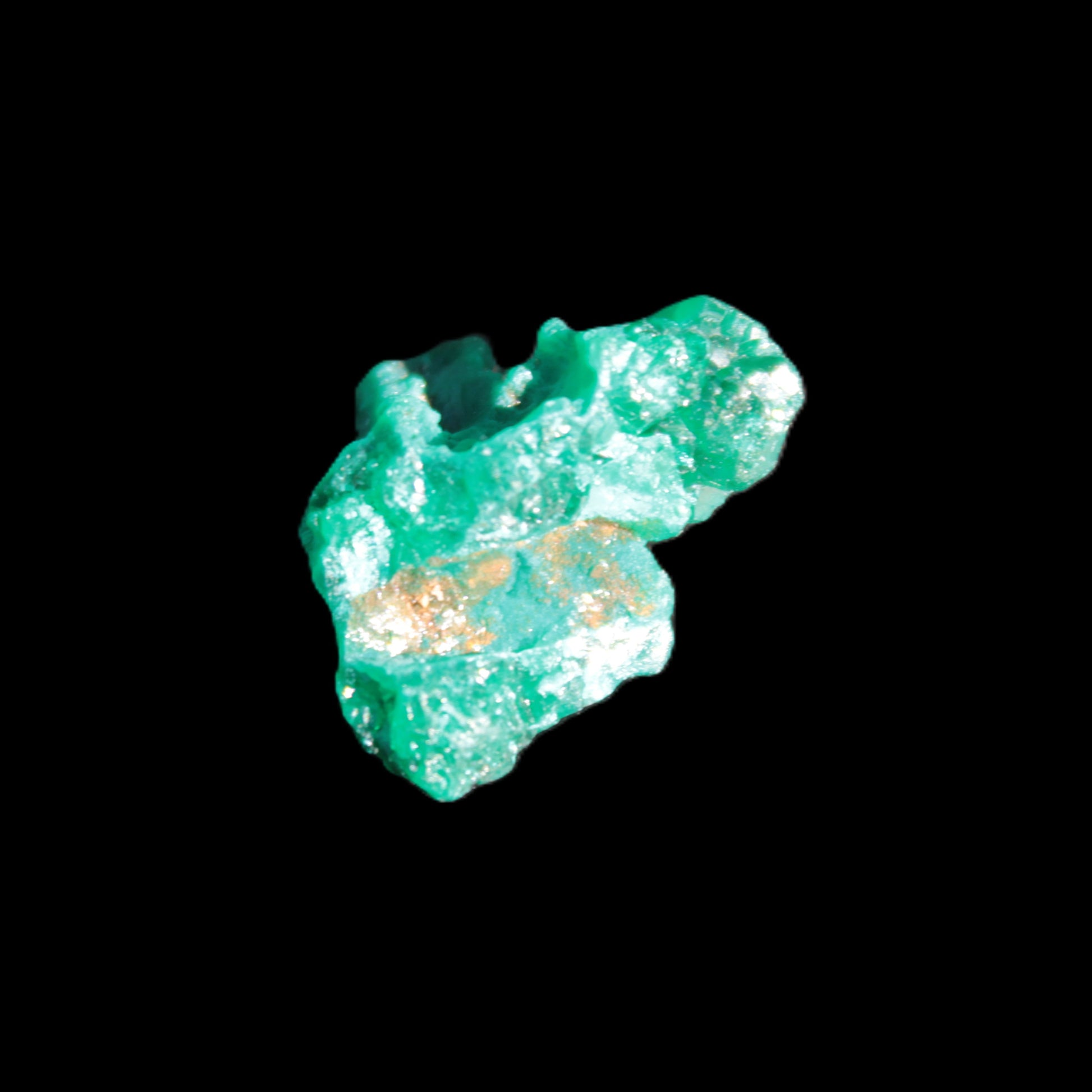 Green Dioptase specimen from the Congo 24*58*18mm 25ct 5.0g in bright sunshine - Rocks and Things Store