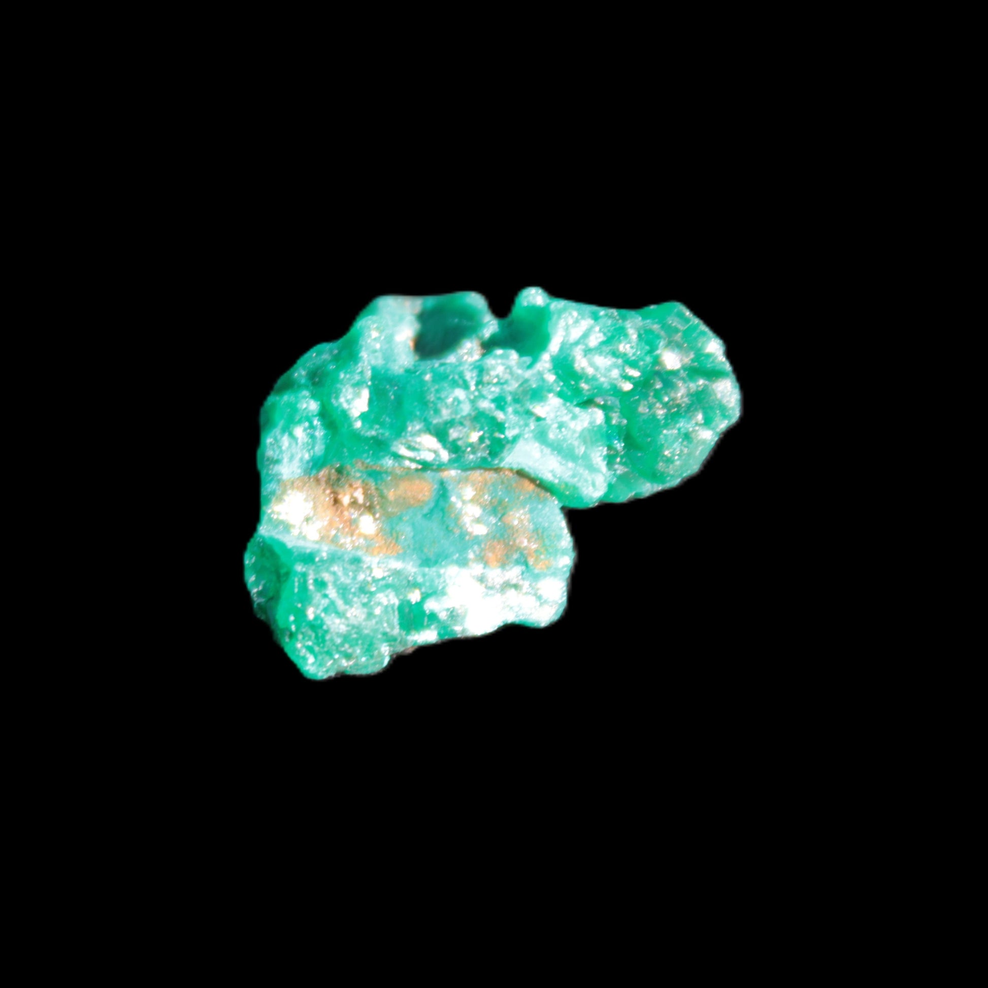 Green Dioptase specimen from the Congo 24*58*18mm 25ct 5.0g in bright sunshine - Rocks and Things Store