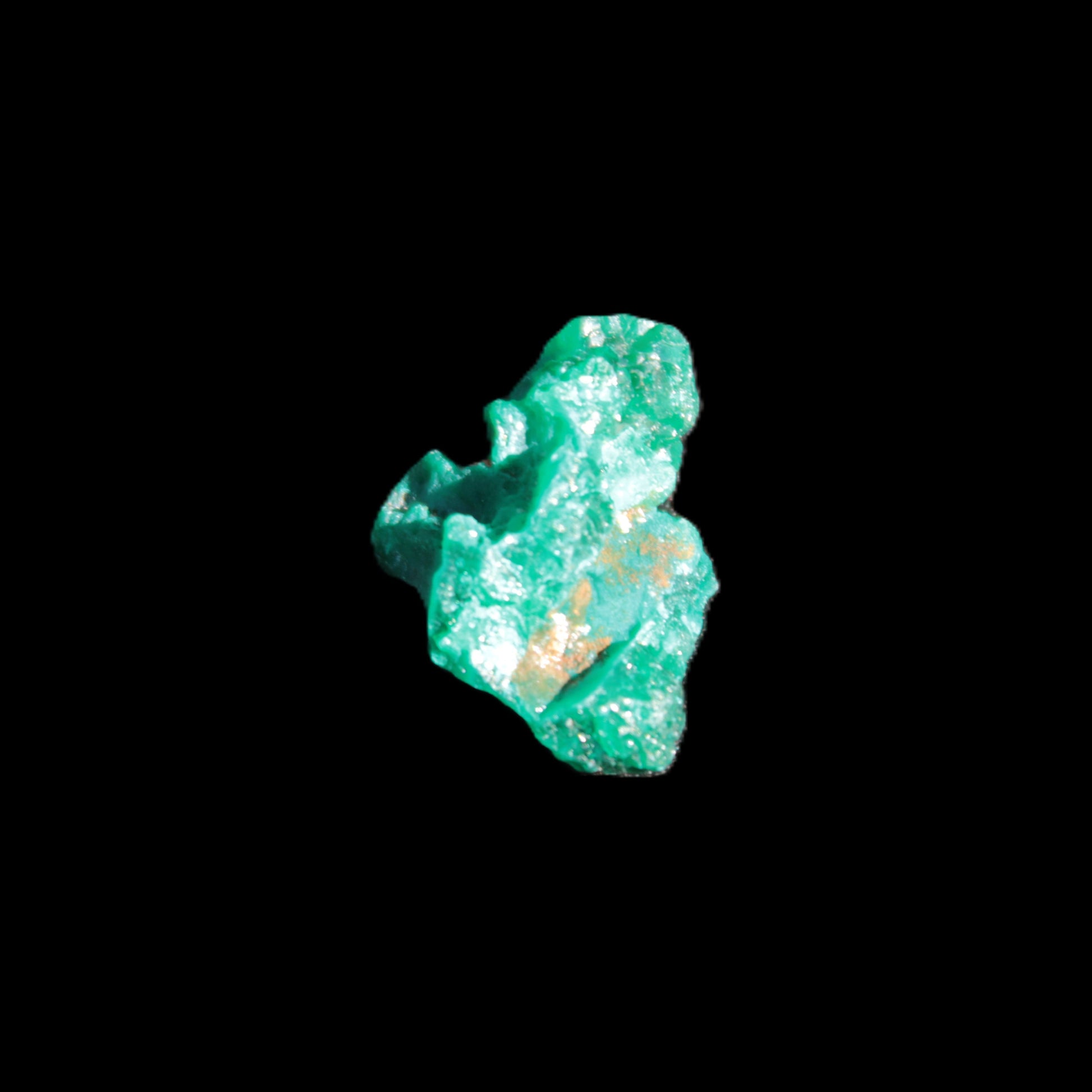 Green Dioptase specimen from the Congo 24*58*18mm 25ct 5.0g in bright sunshine - Rocks and Things Store