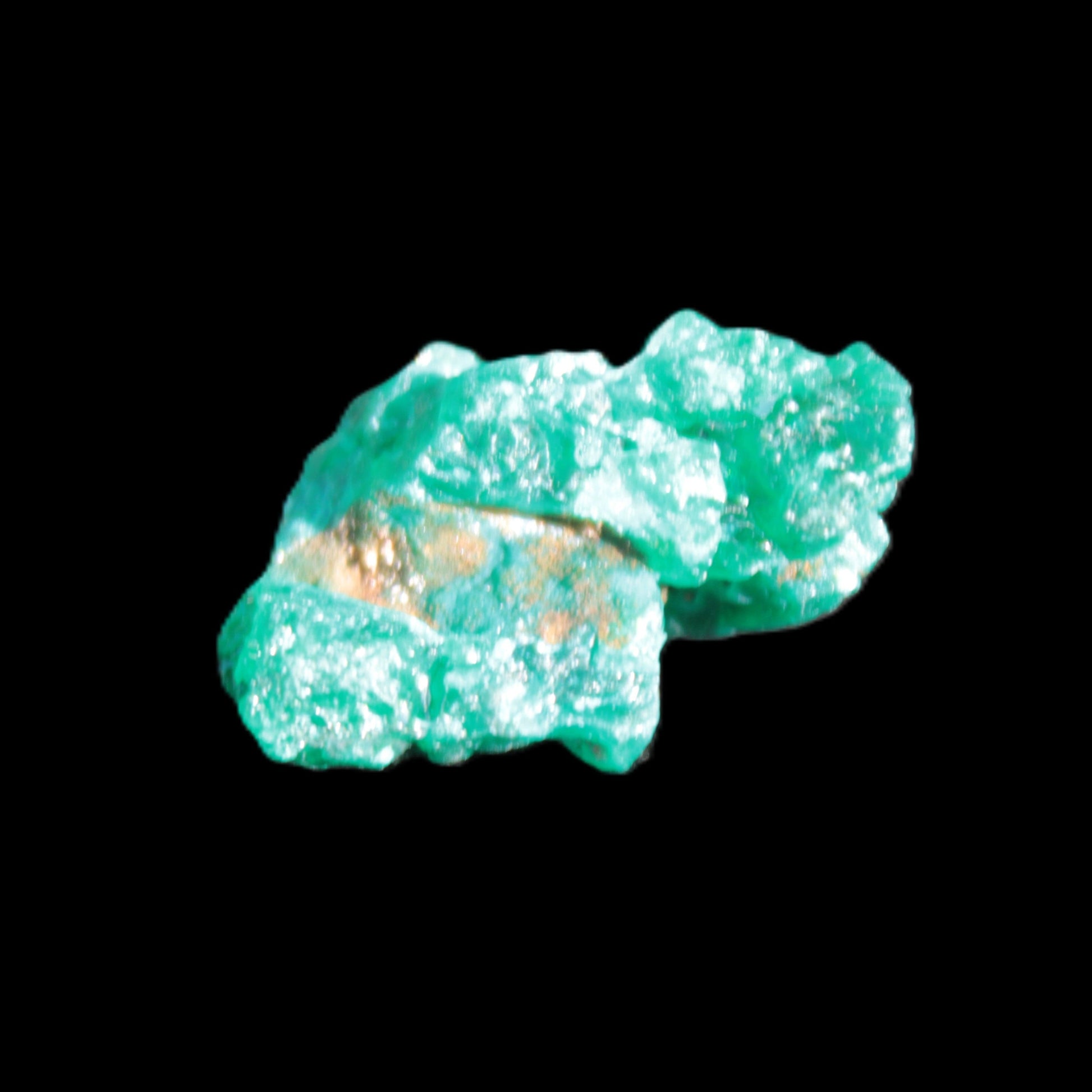 Green Dioptase specimen from the Congo 24*58*18mm 25ct 5.0g in bright sunshine - Rocks and Things Store