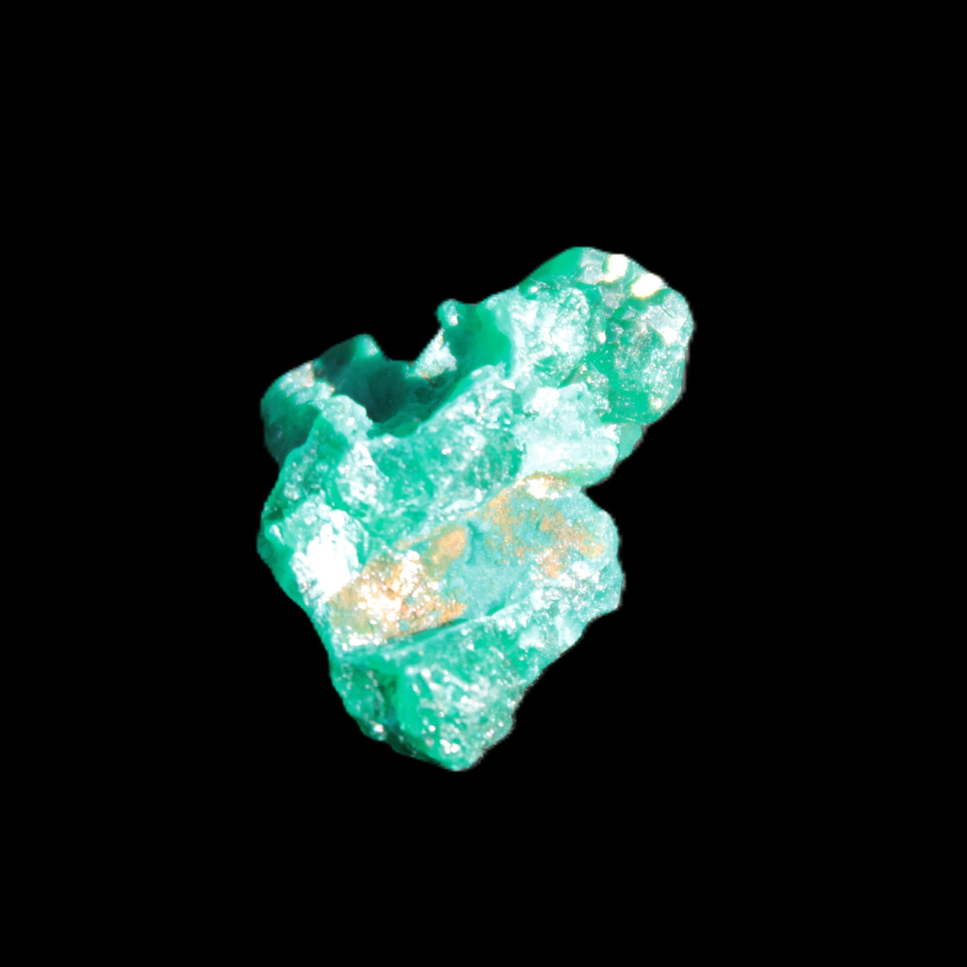 Green Dioptase specimen from the Congo 24*58*18mm 25ct 5.0g in bright sunshine - Rocks and Things Store