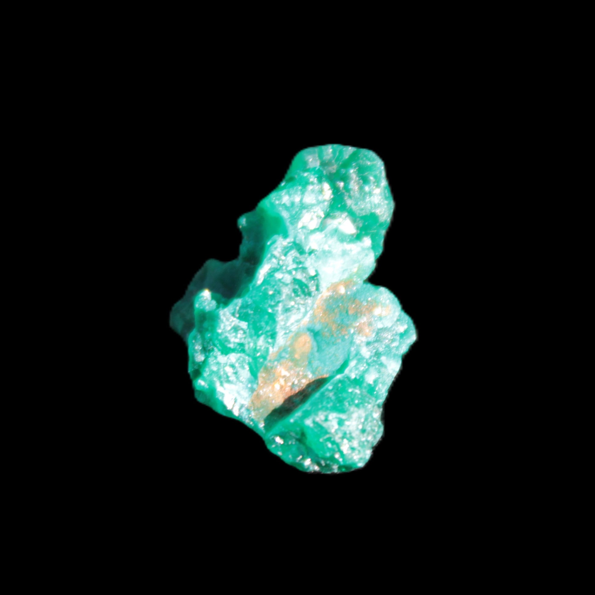 Green Dioptase specimen from the Congo 24*58*18mm 25ct 5.0g in bright sunshine - Rocks and Things Store