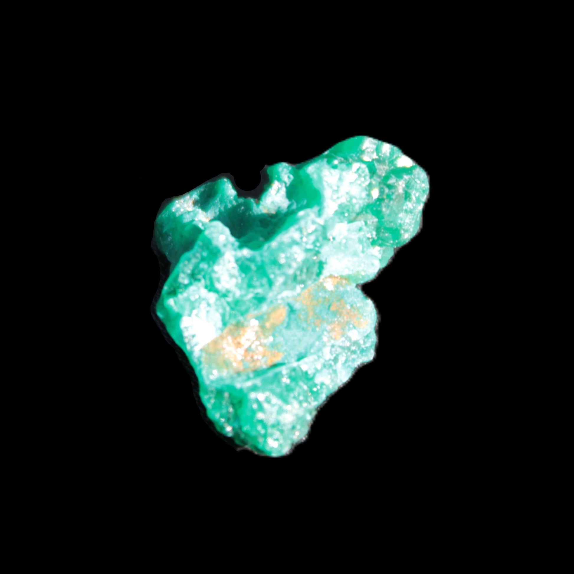 Green Dioptase specimen from the Congo 24*58*18mm 25ct 5.0g in bright sunshine - Rocks and Things Store