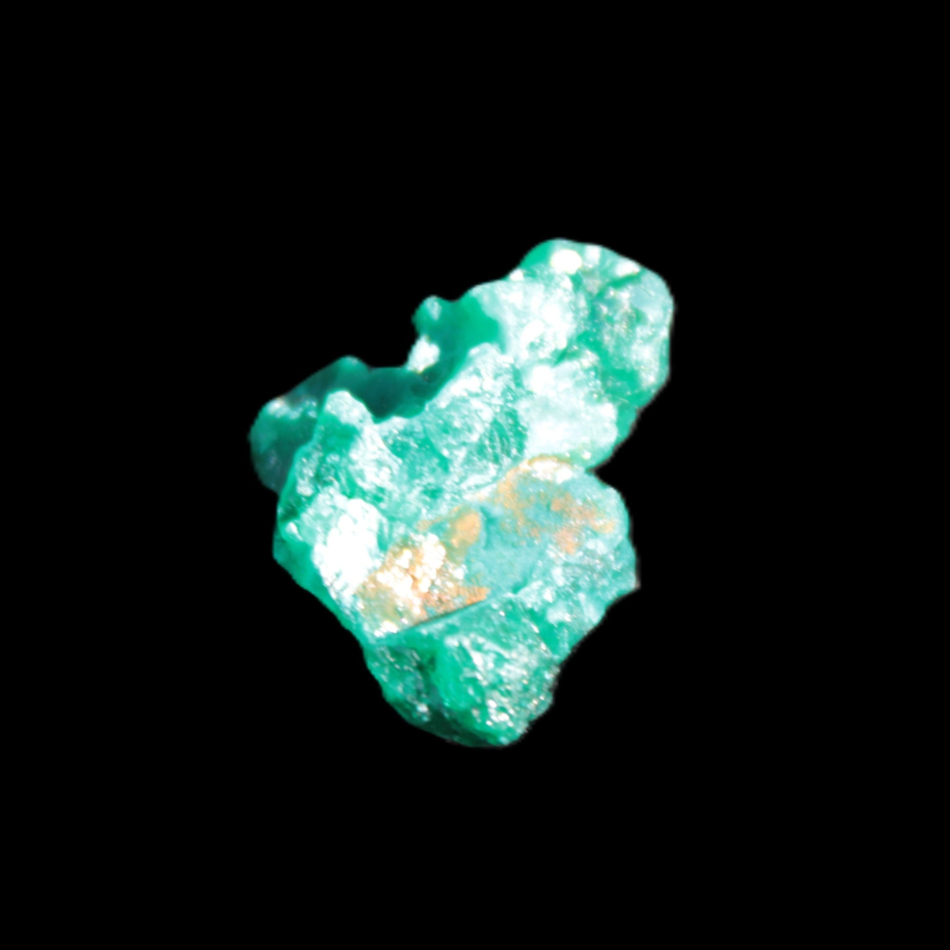 Green Dioptase specimen from the Congo 24*58*18mm 25ct 5.0g in bright sunshine - Rocks and Things Store