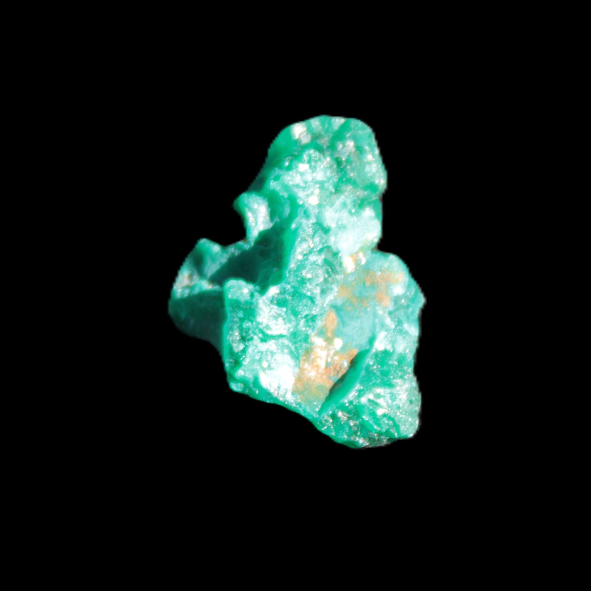 Green Dioptase specimen from the Congo 24*58*18mm 25ct 5.0g in bright sunshine - Rocks and Things Store