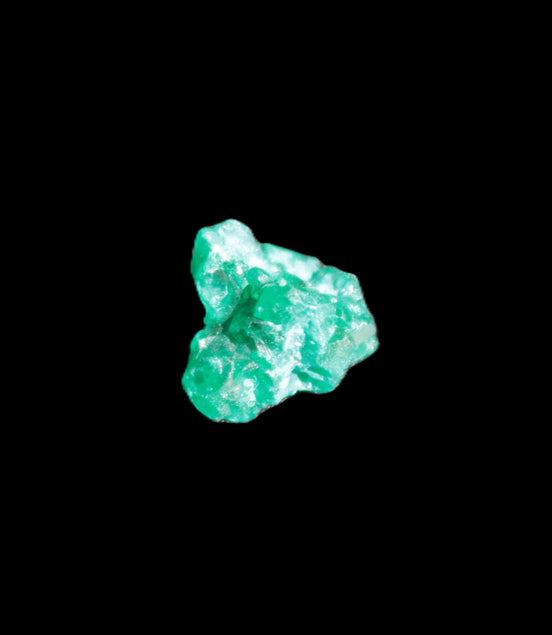 Green Dioptase specimen from the Congo 13*12*12mm 12.5ct 2.4g in bright sunshine