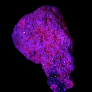 Ruby UV reactive cluster 50*39*11mm 52g in UV light