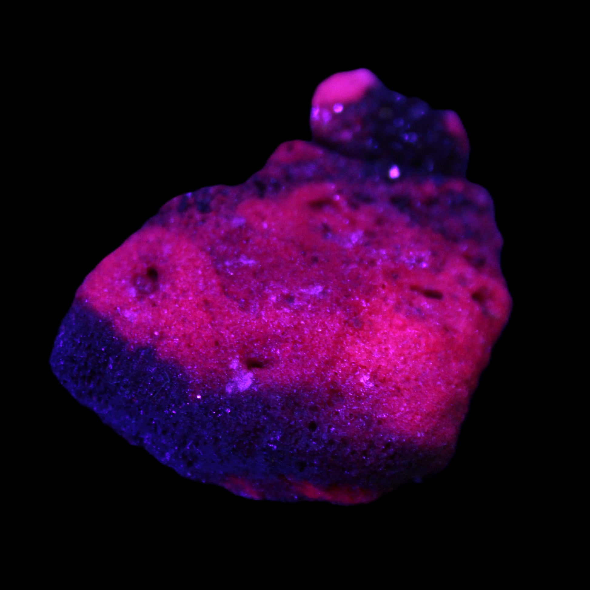 Ruby UV reactive cluster 50*39*11mm 52g Rocks and Things Store