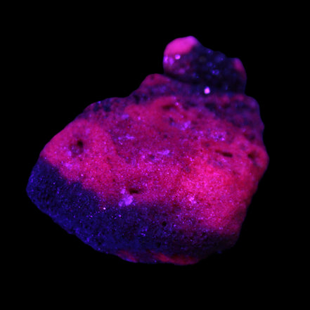 Ruby UV reactive cluster 50*39*11mm 52g Rocks and Things Store