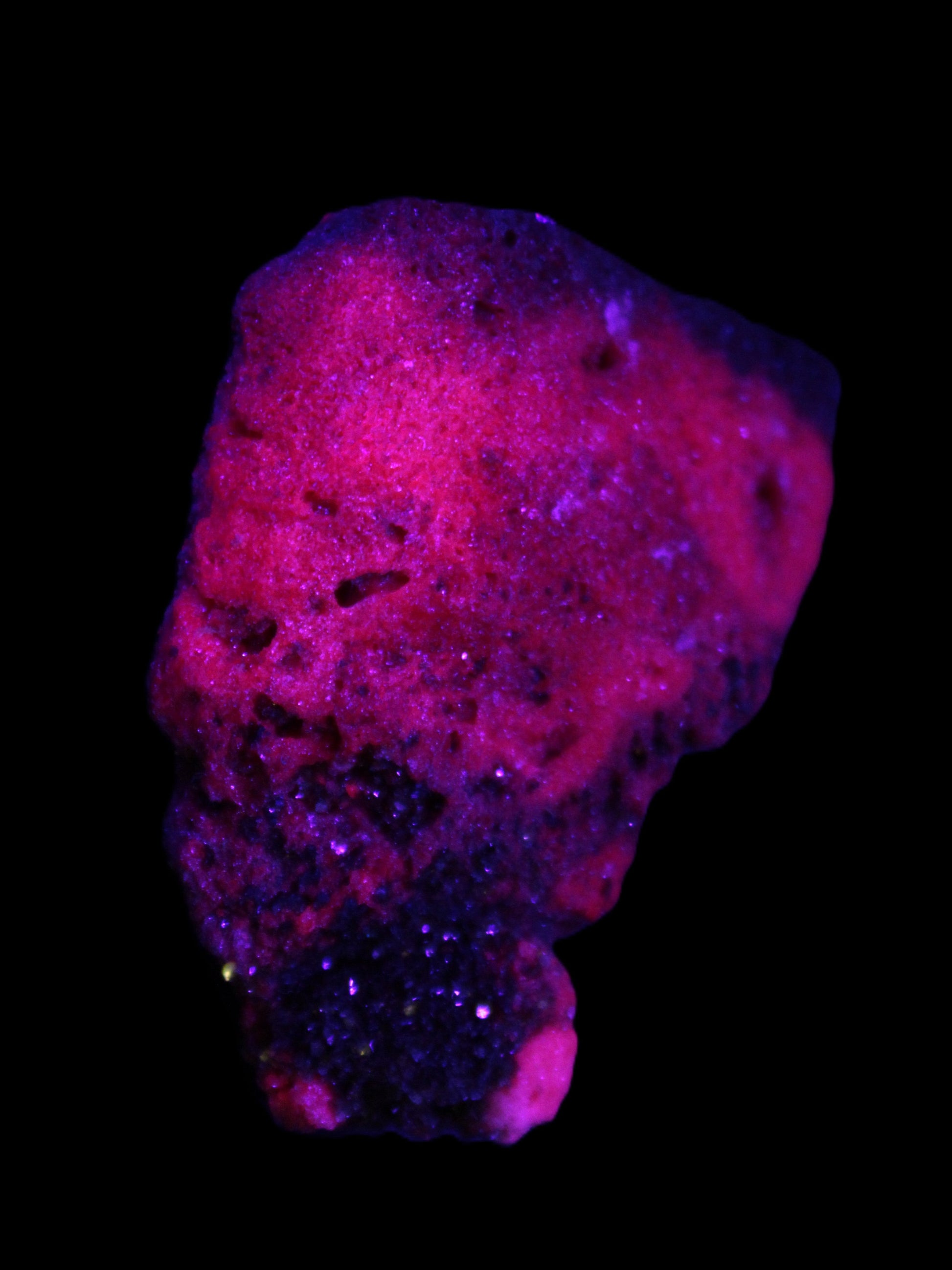 Ruby UV reactive cluster 50*39*11mm 52g Rocks and Things Store
