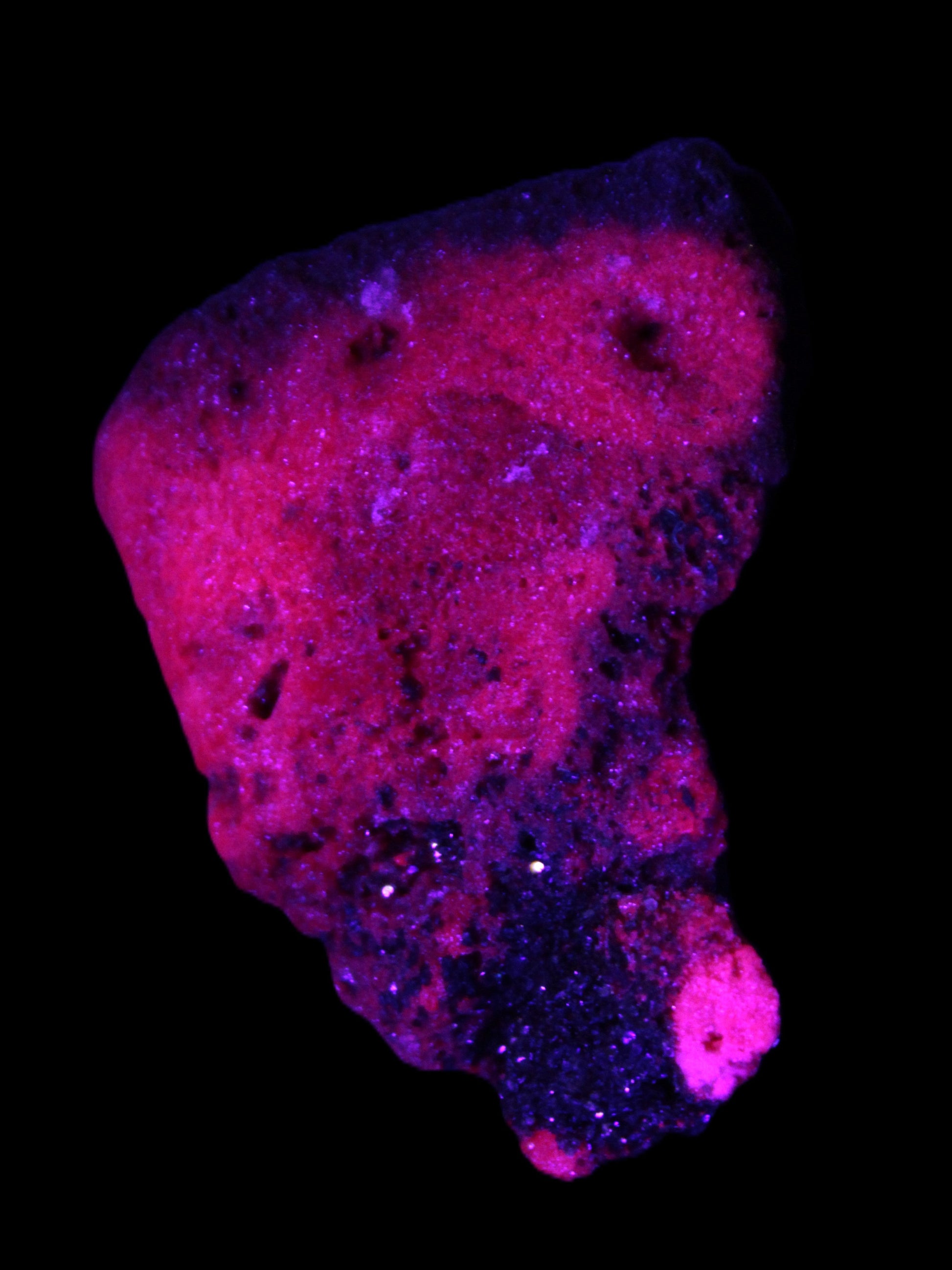 Ruby UV reactive cluster 50*39*11mm 52g Rocks and Things Store