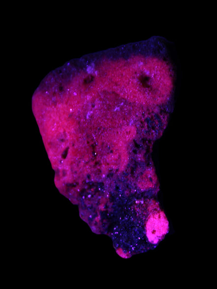 Ruby UV reactive cluster 50*39*11mm 52g Rocks and Things Store
