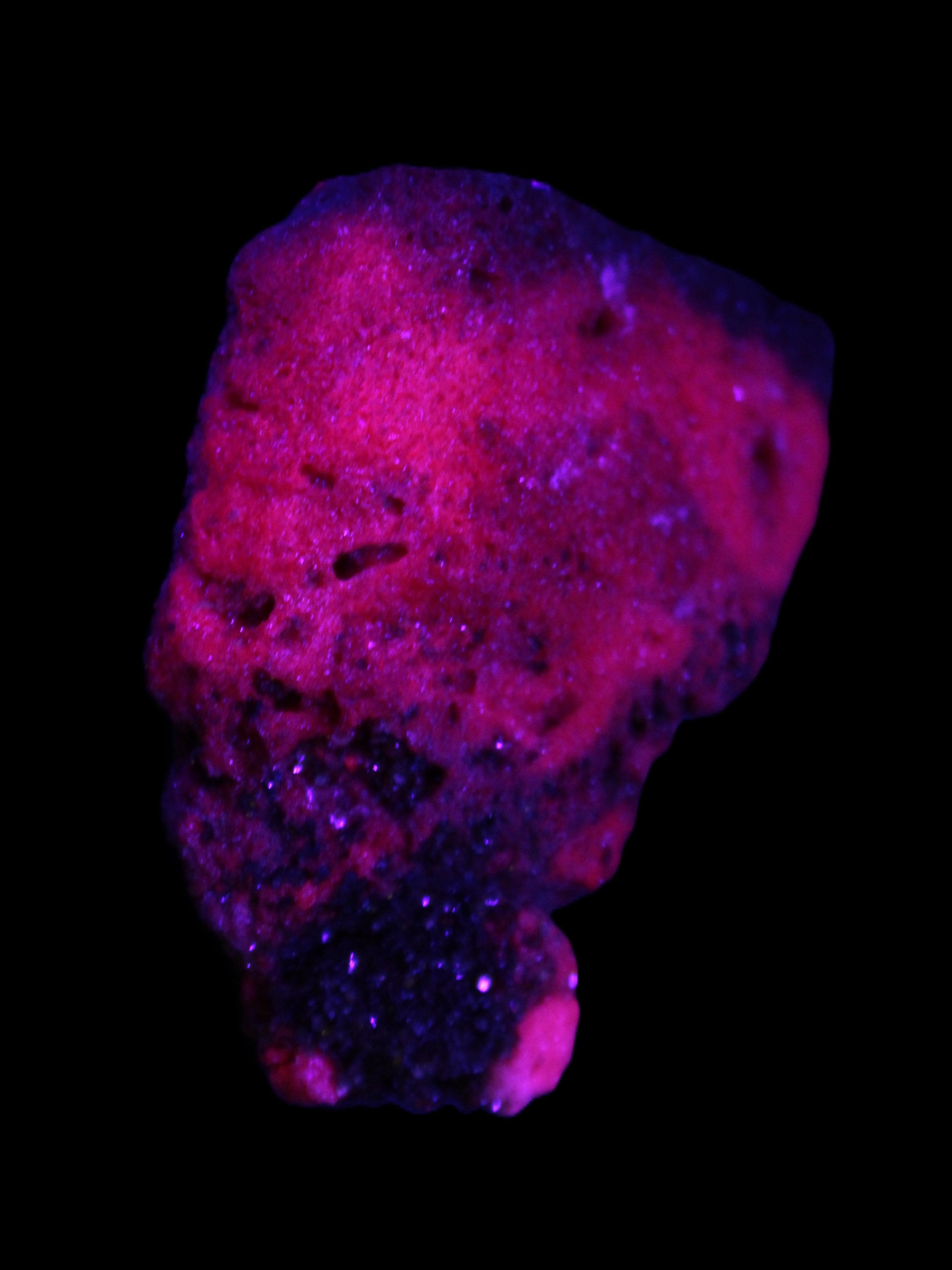 Ruby UV reactive cluster 50*39*11mm 52g Rocks and Things Store
