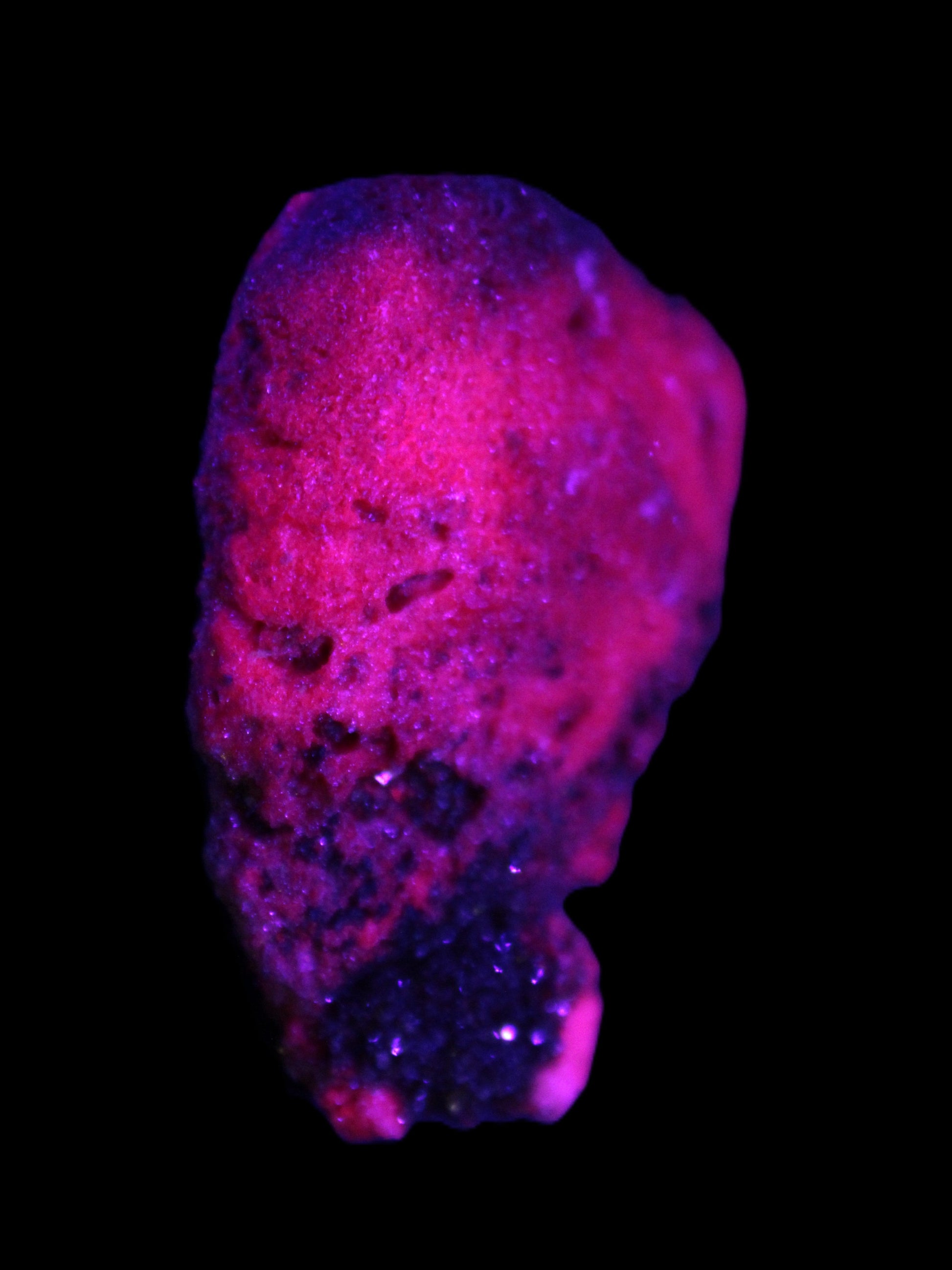 Ruby UV reactive cluster 50*39*11mm 52g Rocks and Things Store
