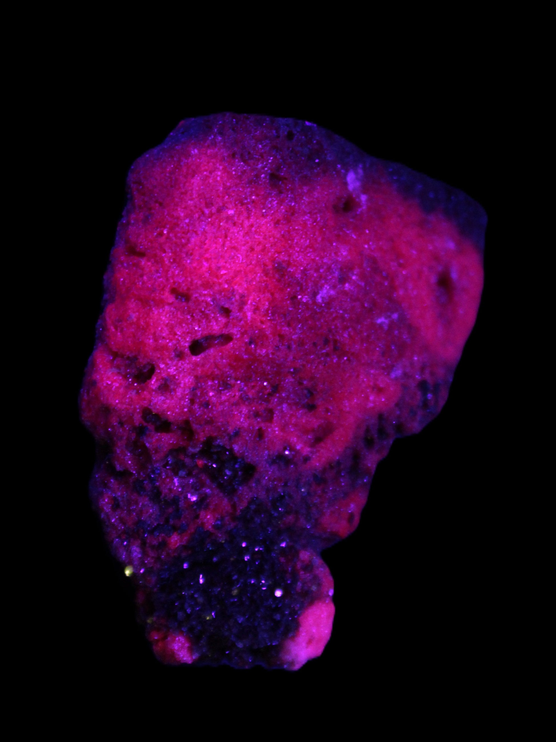 Ruby UV reactive cluster 50*39*11mm 52g Rocks and Things Store