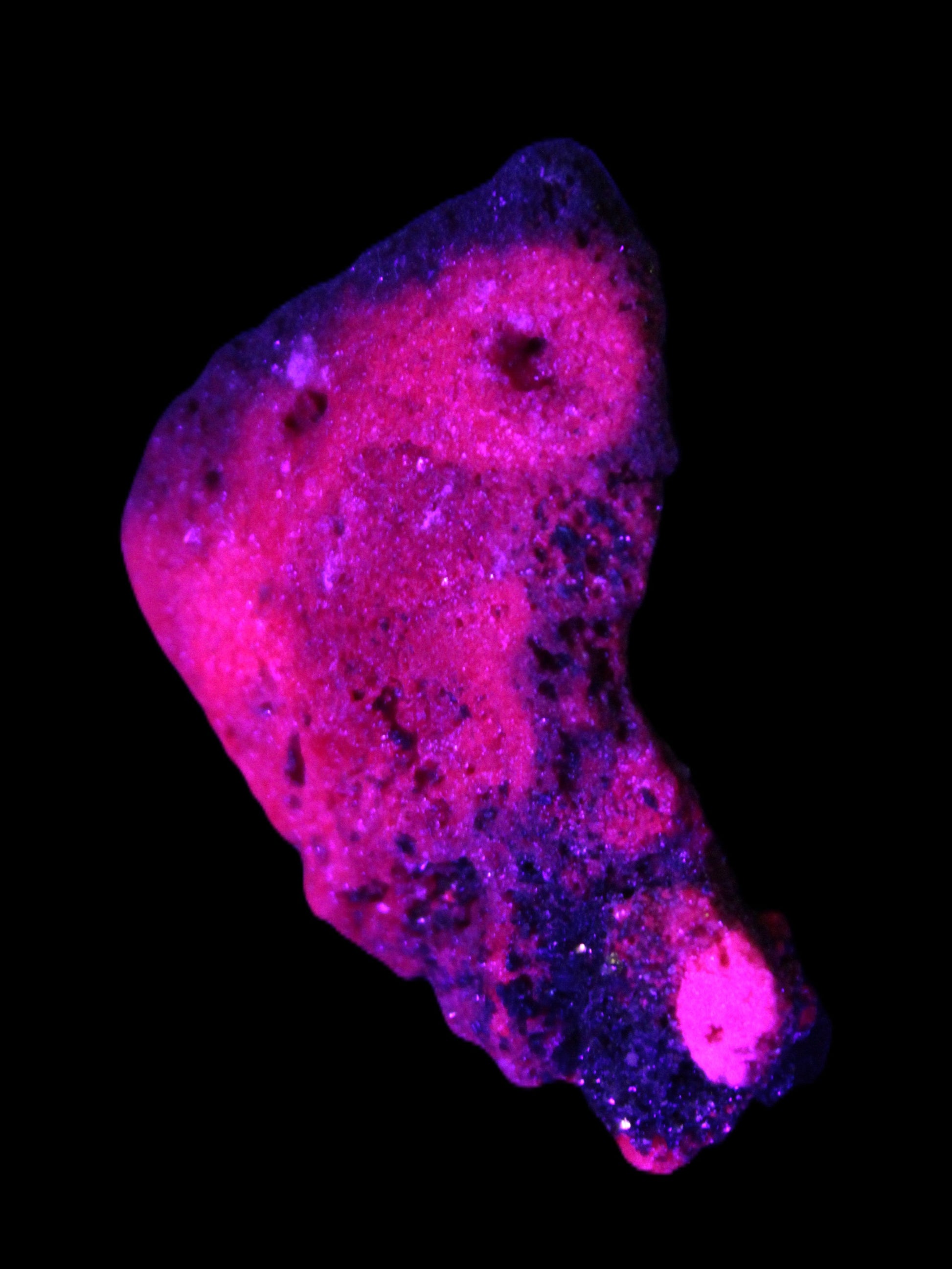 Ruby UV reactive cluster 50*39*11mm 52g Rocks and Things Store