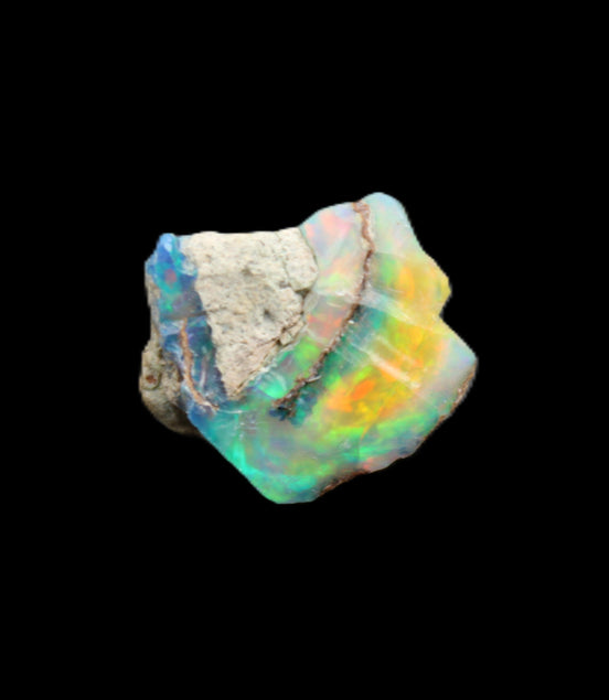 Black Opal from Ethiopia rough 14*13mm 6ct 1.2g Rocks and Things