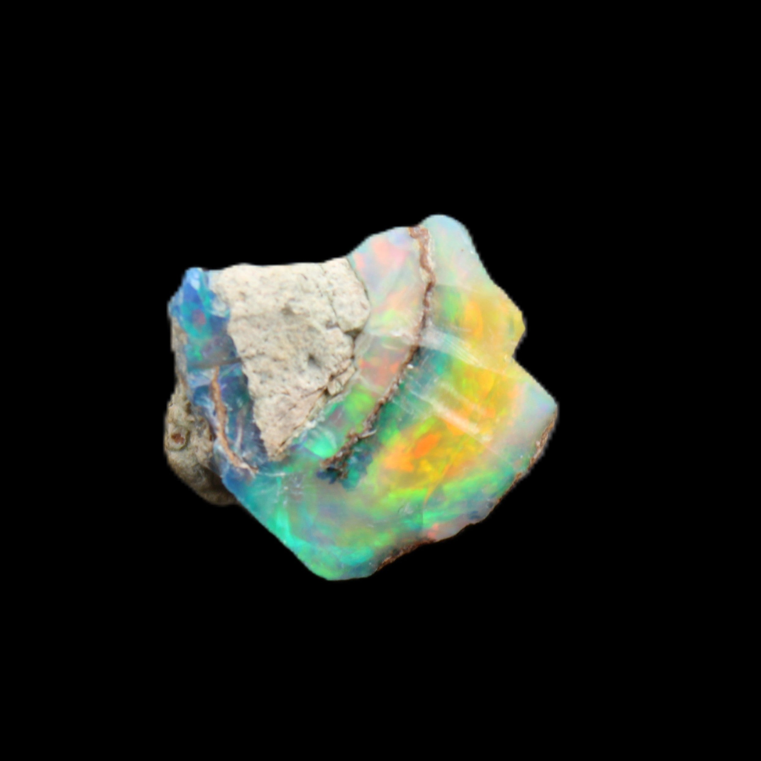 Black Opal from Ethiopia rough 14*13mm 6ct 1.2g Rocks and Things