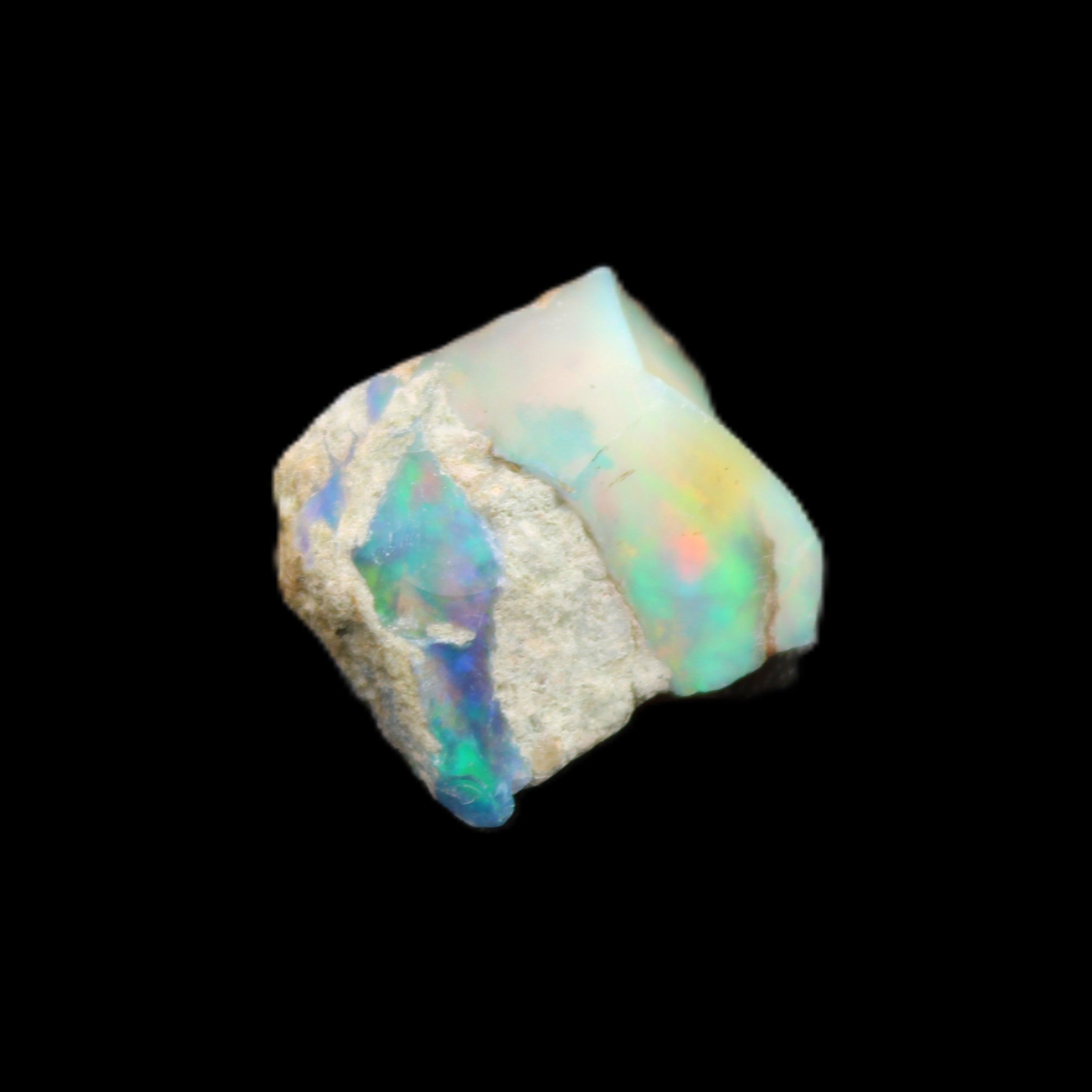 Black Opal from Ethiopia rough 14*13mm 6ct 1.2g Rocks and Things