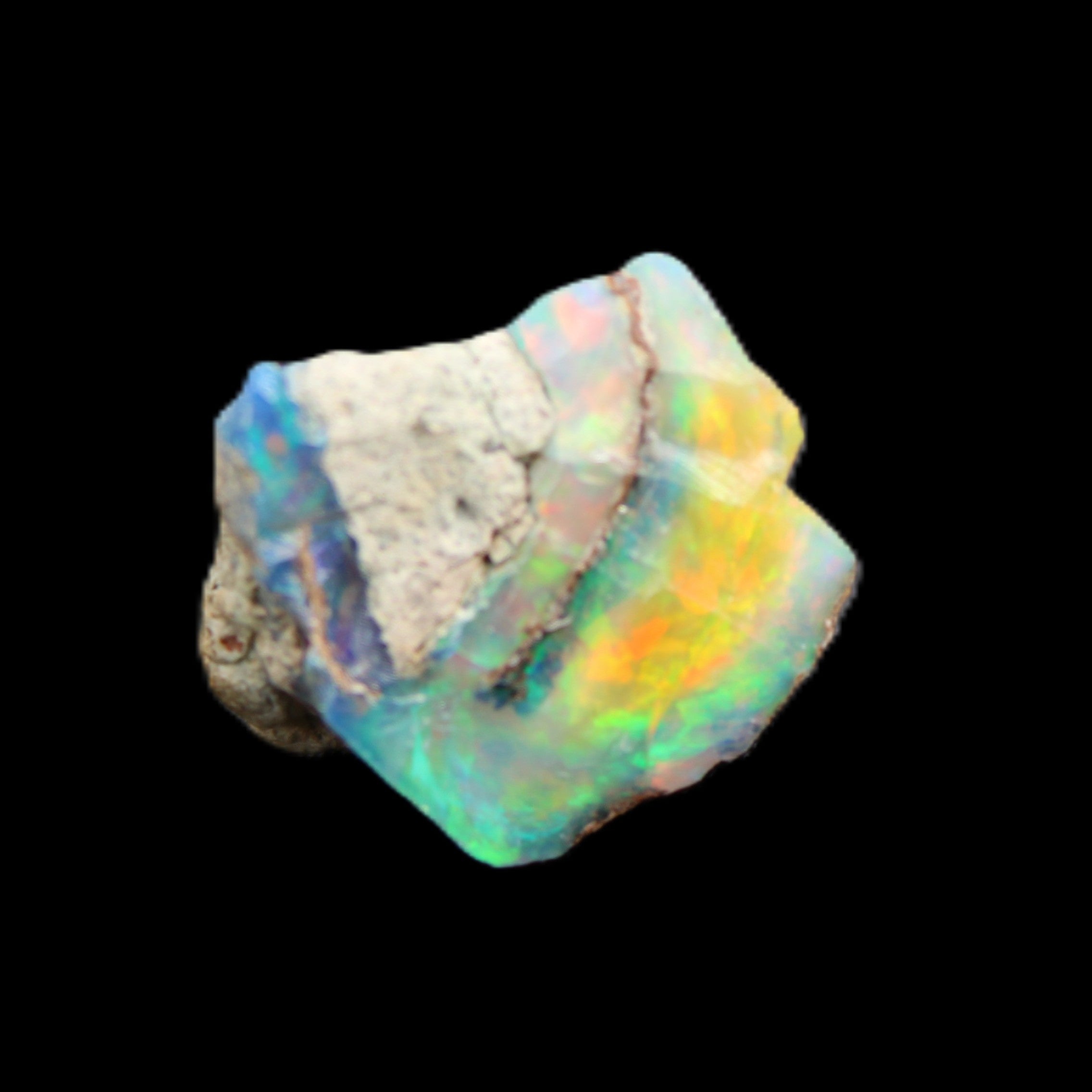 Black Opal from Ethiopia rough 14*13mm 6ct 1.2g Rocks and Things